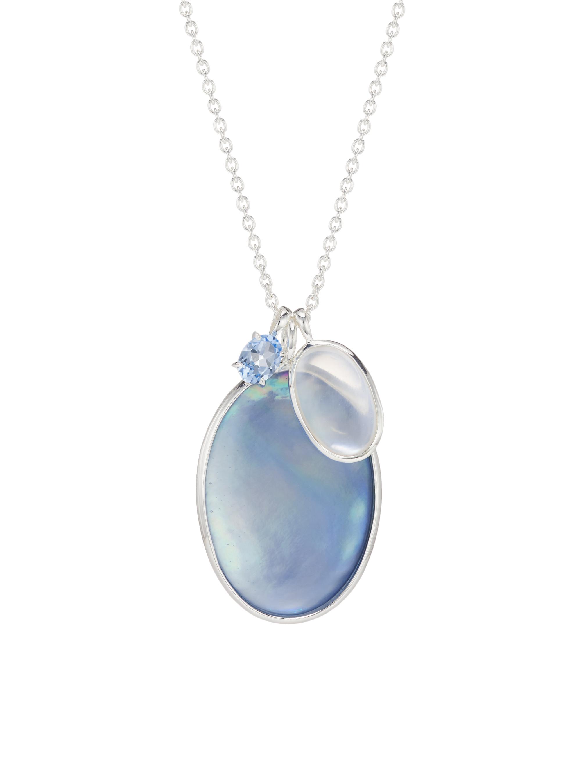 Ippolita Women's Luce Sterling Silver & 3-Stone Pendant Necklace - Silver