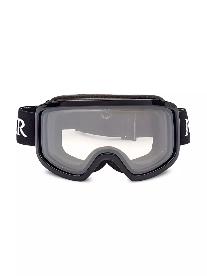 White Terrabeam shield-lens ski goggles, Moncler