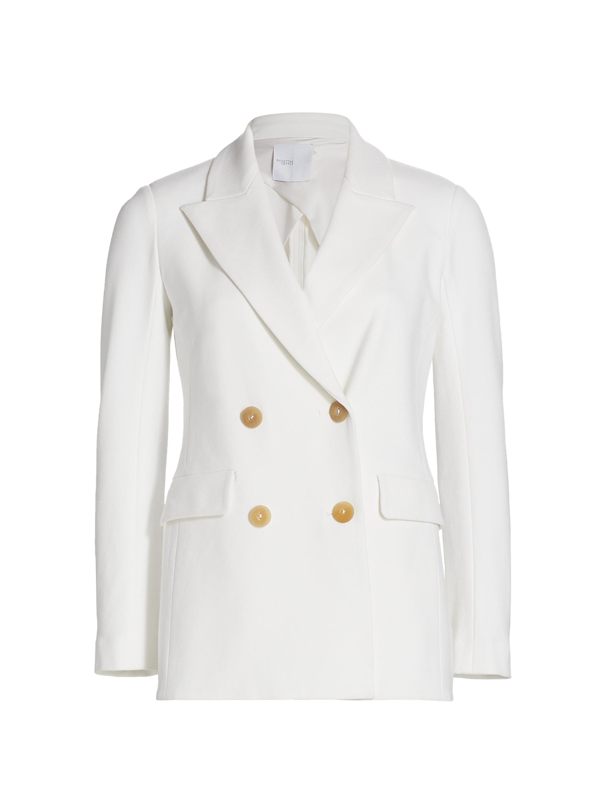 Rosetta Getty Women's Double-Breasted Blazer - White