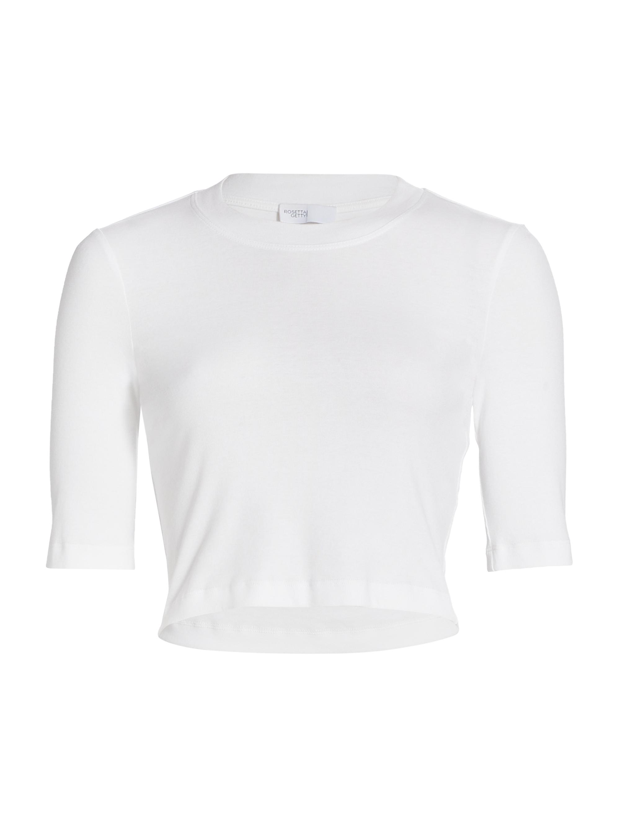 Rosetta Getty Women's Cotton Crop Top - White
