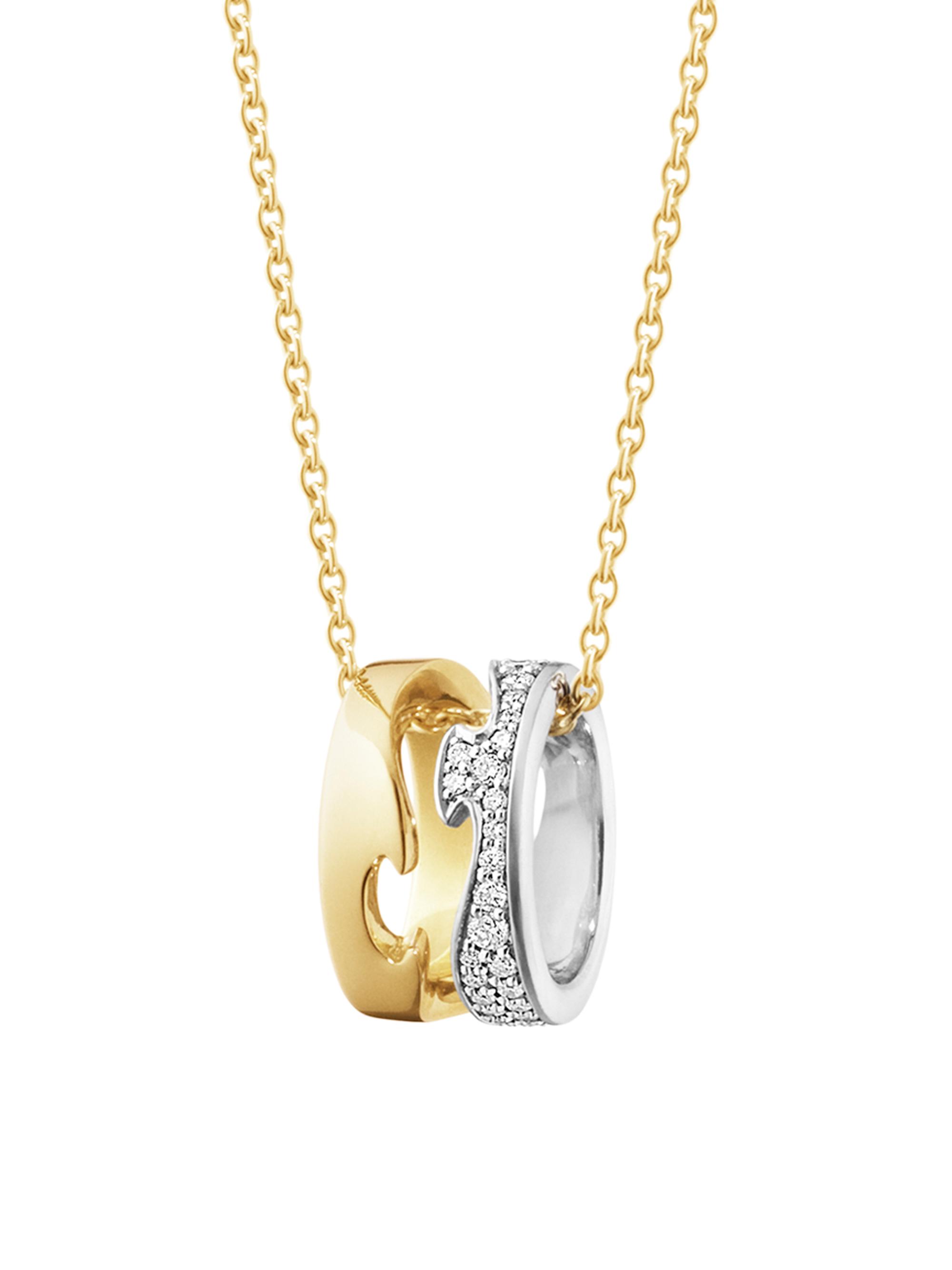 Georg Jensen Women's Fusion Accessories 18K White & Yellow Gold Diamond Necklace - Gold