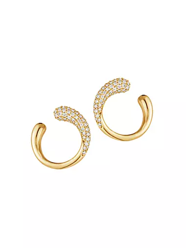 Mercy 18K Gold & Diamond Pavé Stud Earrings
