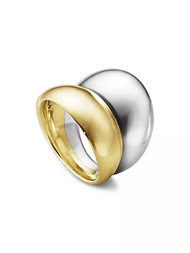 Curve 18K Gold & Sterling Silver Ring