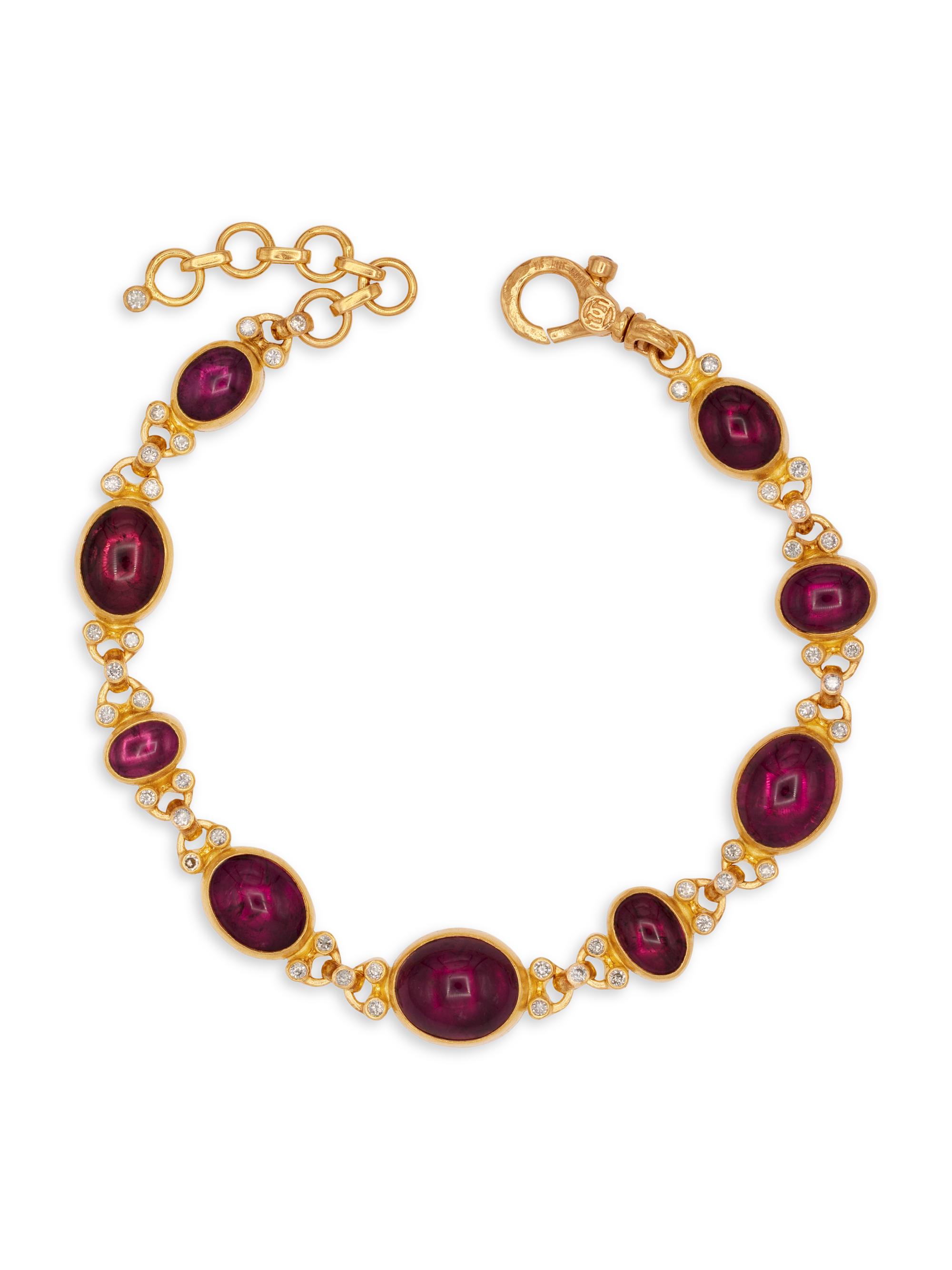 Gurhan Women's Rubellite, Diamond & 24K Yellow Gold Bracelet - Yellow Gold