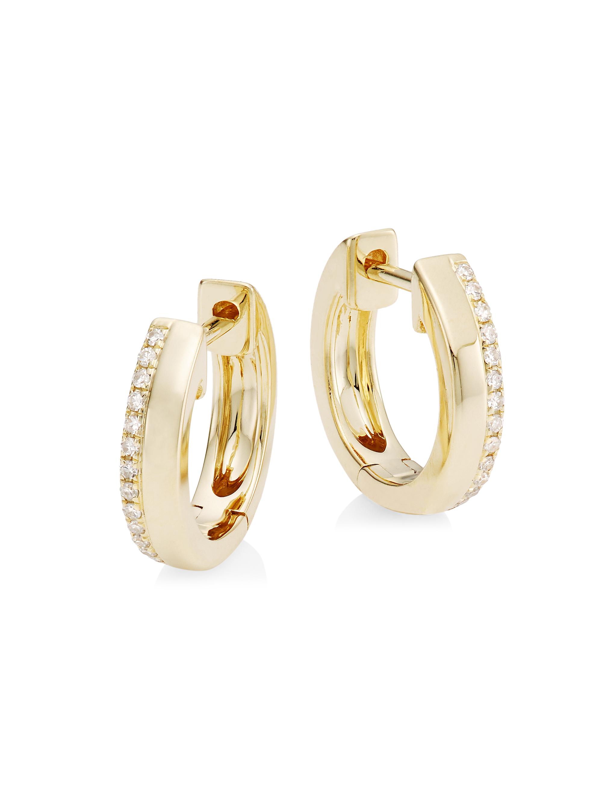 Saks Fifth Avenue Collection 14K-Yellow-Gold Chunky Tube Hoop