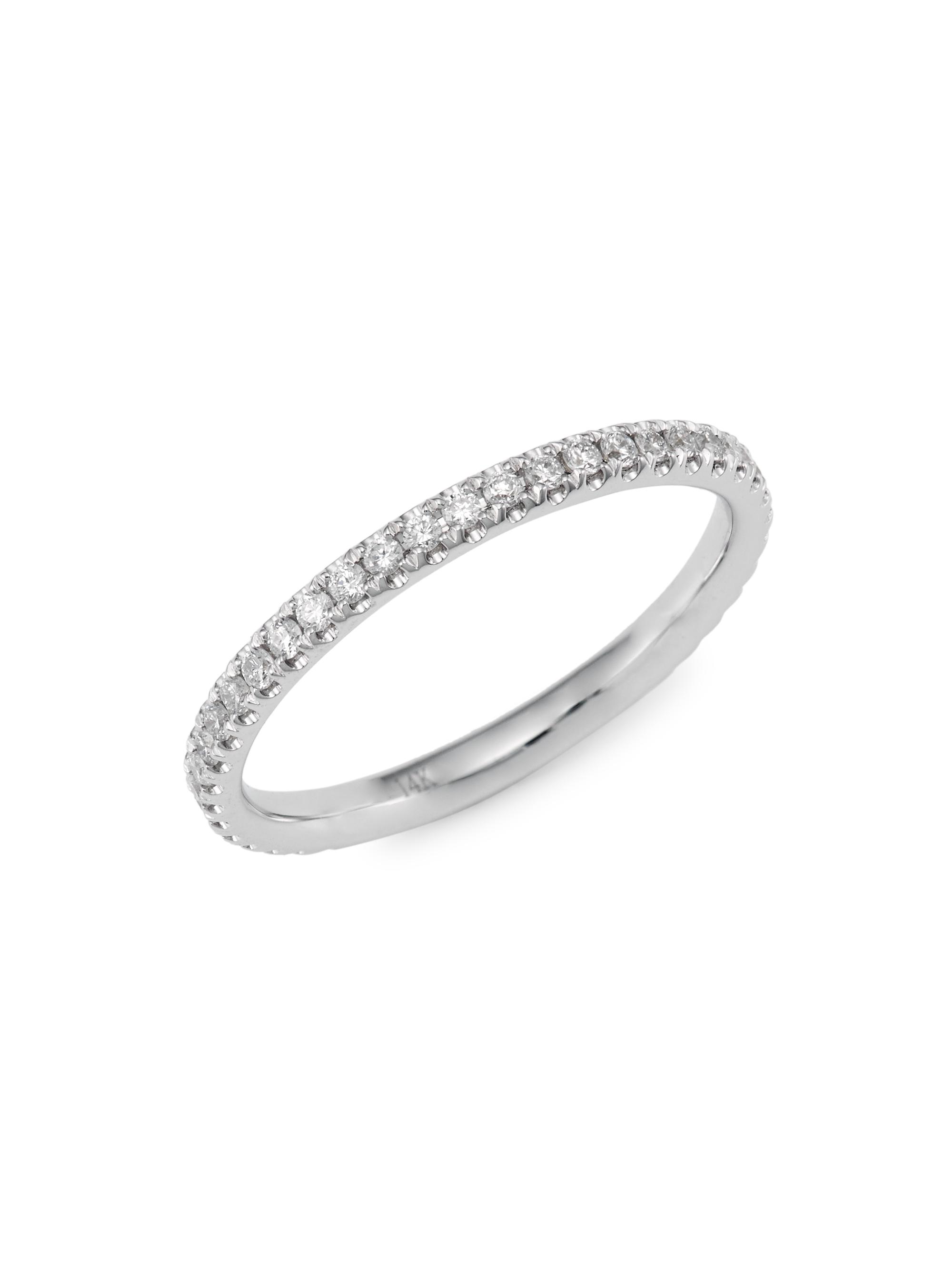 Saks Fifth Avenue Collection Women's 14K White Gold & 0.40 TCW Diamond Ring - White Gold