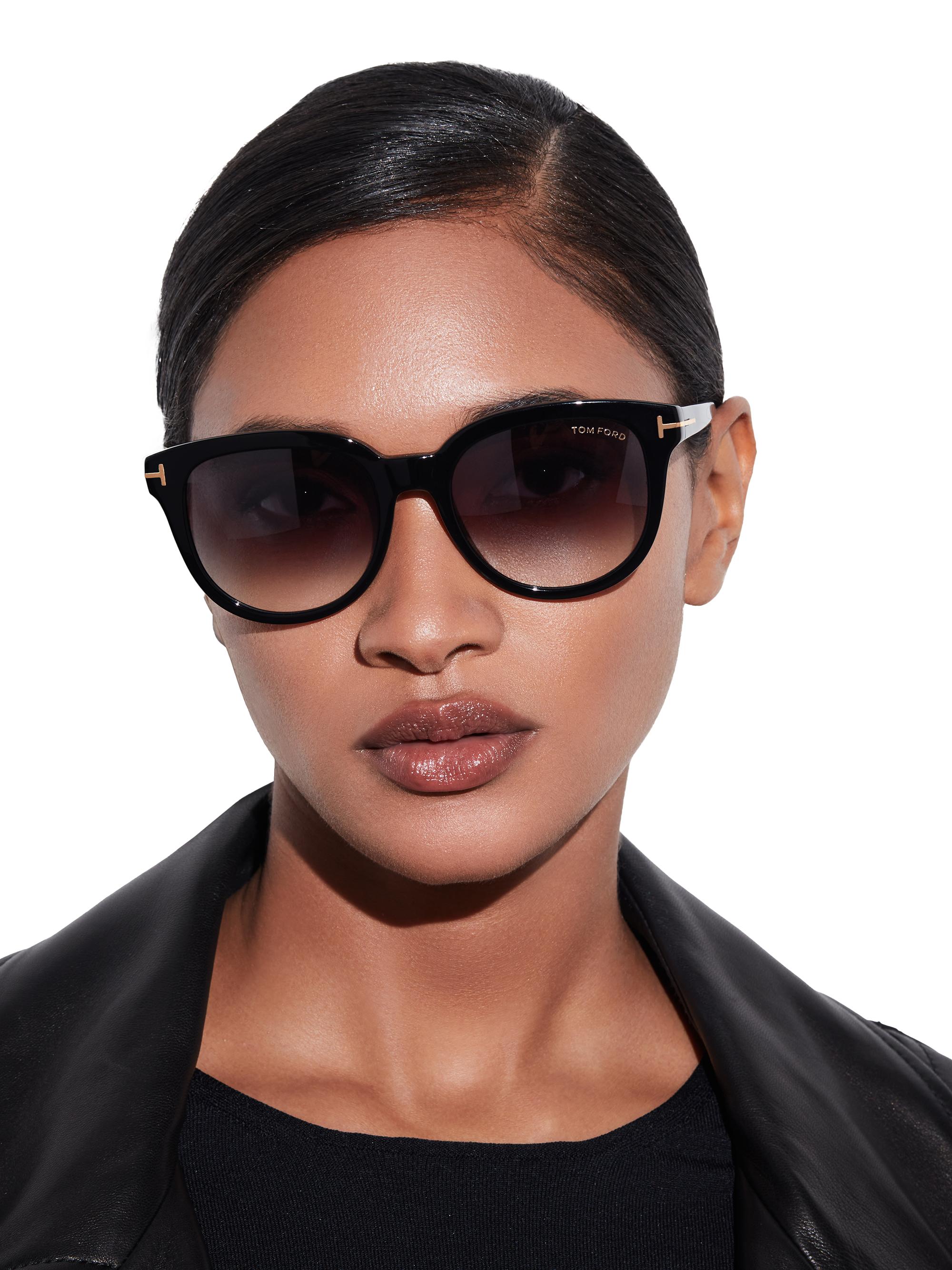 TOM FORD Olivia 54MM Round Sunglasses | Saks Fifth Avenue display picture 1