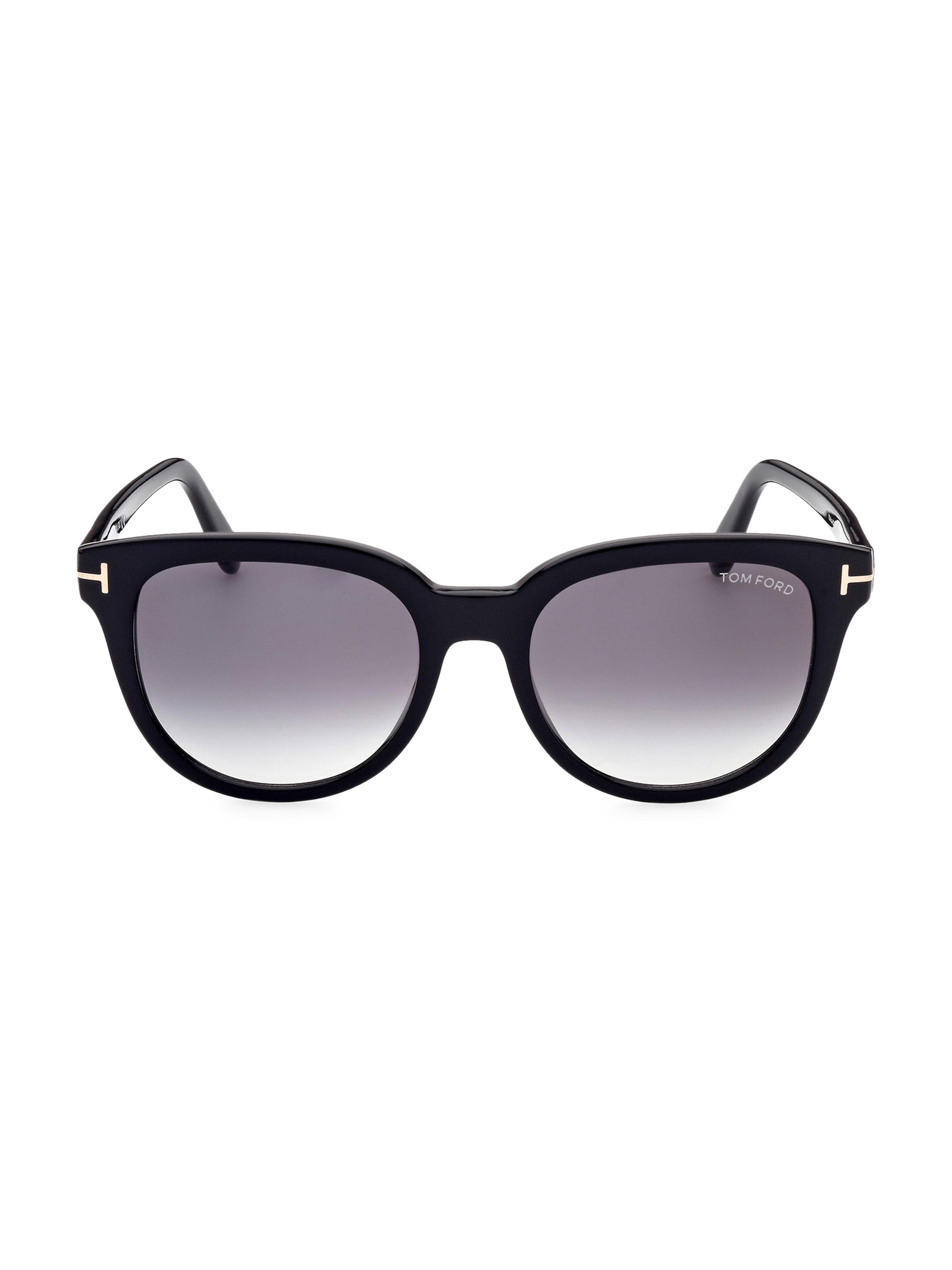 TOM FORD Women's Olivia 54MM Round Sunglasses - Black