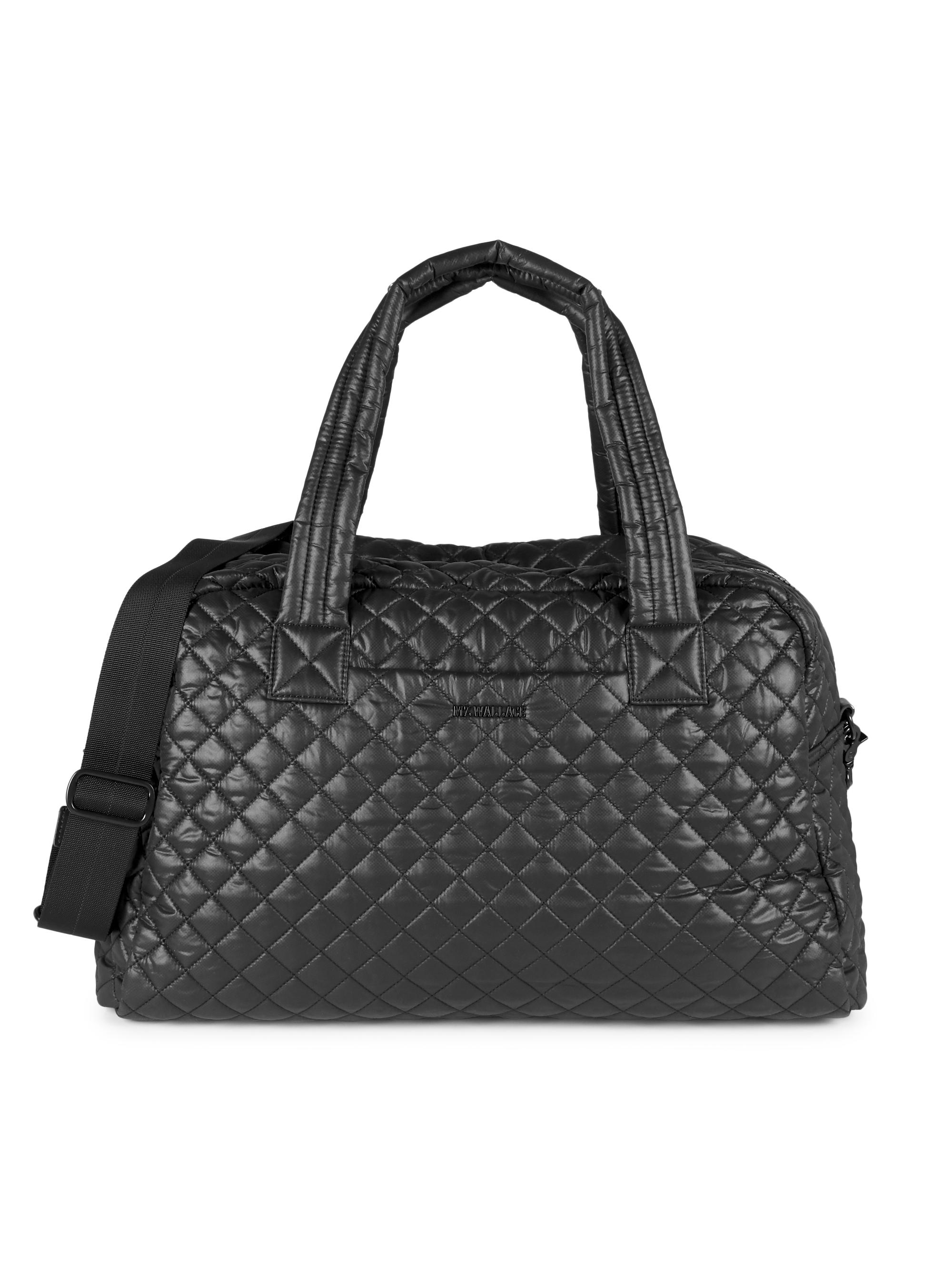 MZ Wallace Women's Jim Quilted Nylon Travel Bag - Black
