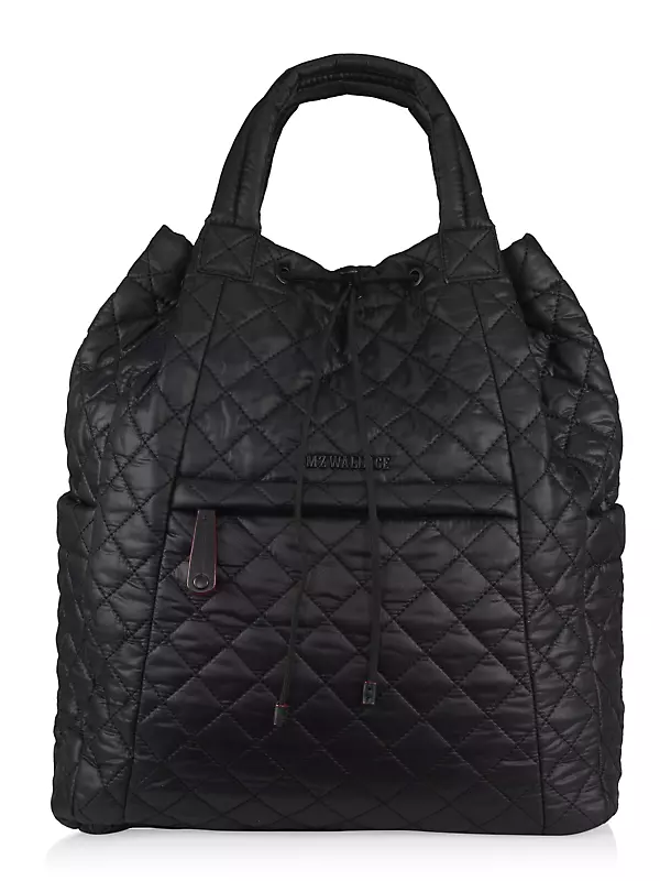 Small Metro Nylon Shoulder Bag in Black | MZ Wallace