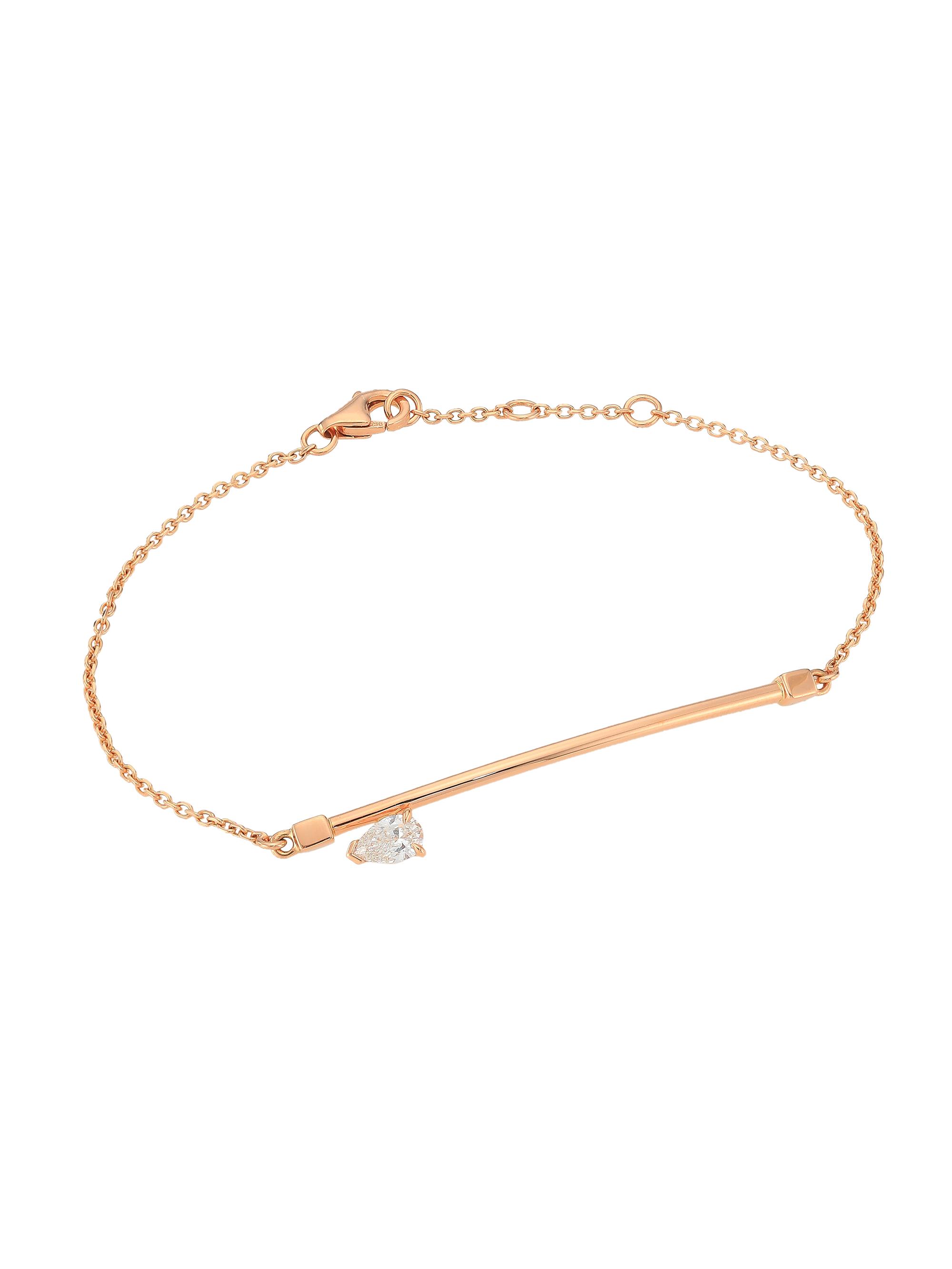Repossi Women's Serti Sur Vide 18K Rose Gold & Diamond Chain Bracelet - Pink Gold