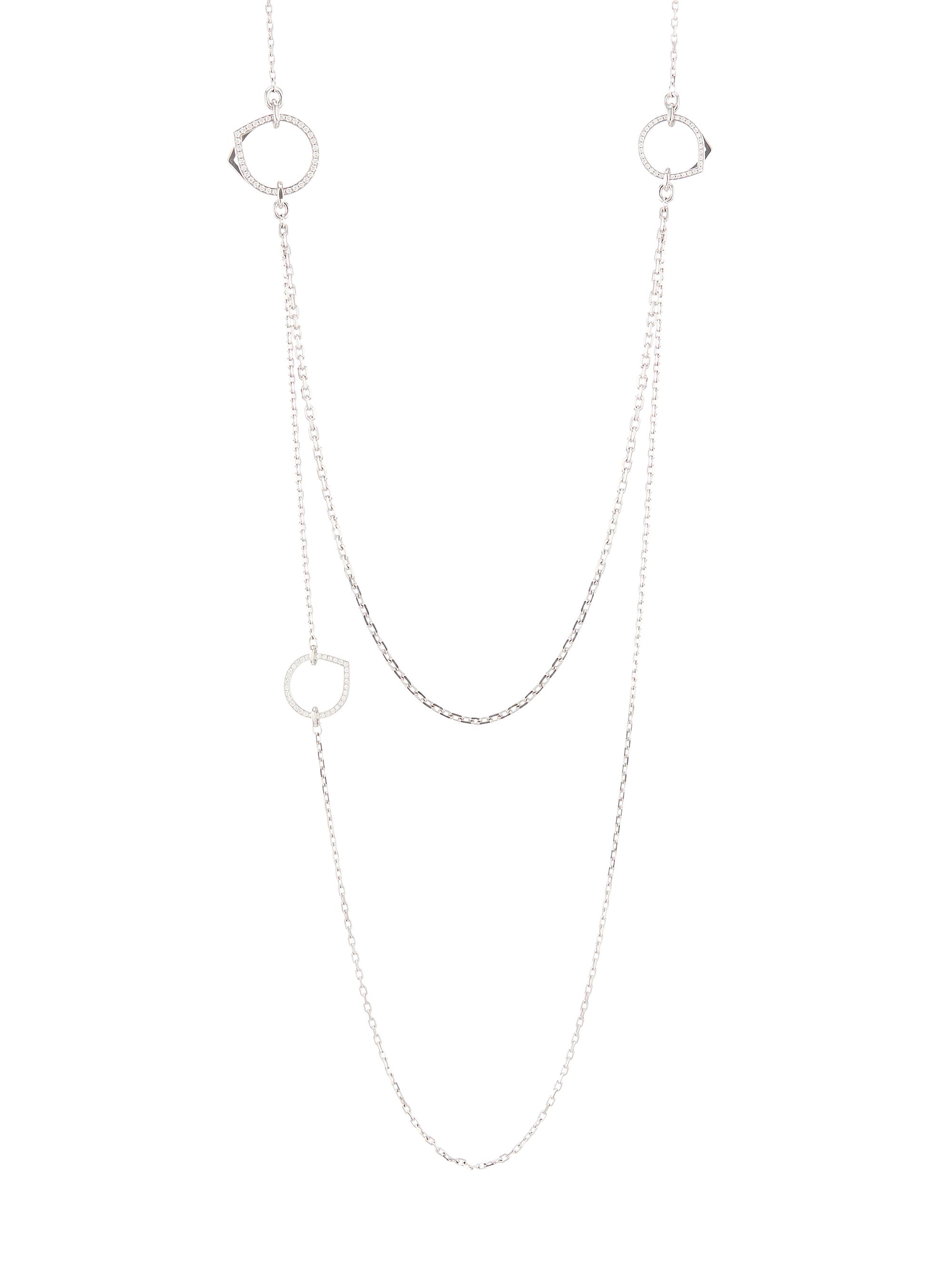 Repossi Women's Antifer 18K White Gold & 0.69 TCW Diamond Long Necklace - White Gold
