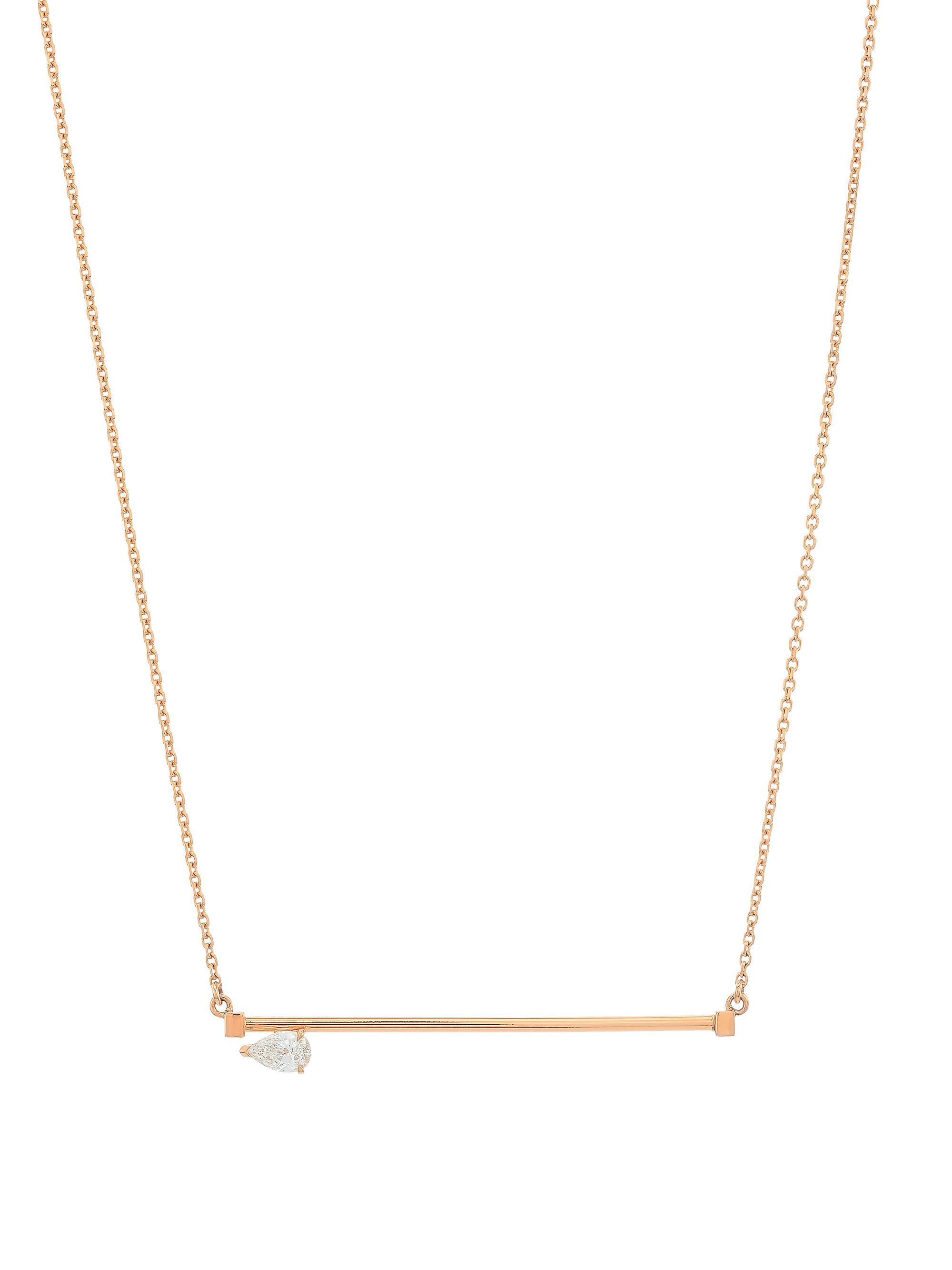 Repossi Women's Serti Sur Vide 18K Gold & 0.30 TCW Diamond Pendant Necklace - Rose Gold