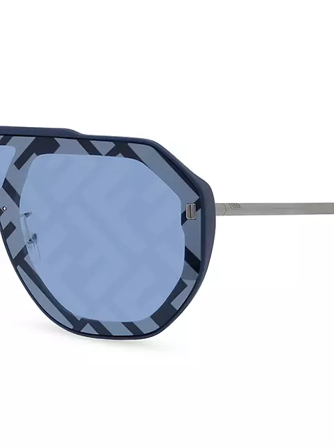Fendi - Fendi Grid - Pilot Sunglasses - Red Ruthenium - Sunglasses - Fendi  Eyewear - Avvenice