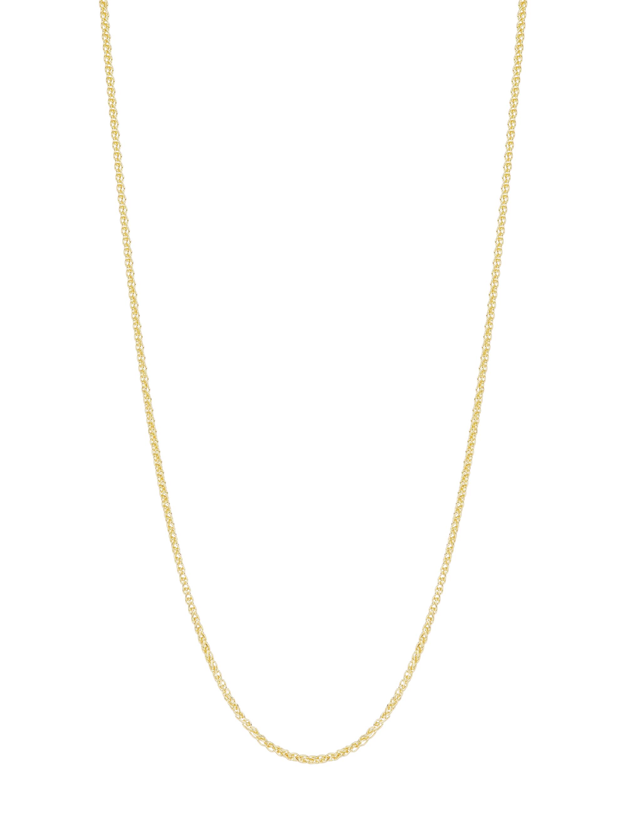Saks Fifth Avenue Collection Women's Solid 14K Gold Round Wheat Chain Necklace - Yellow Gold
