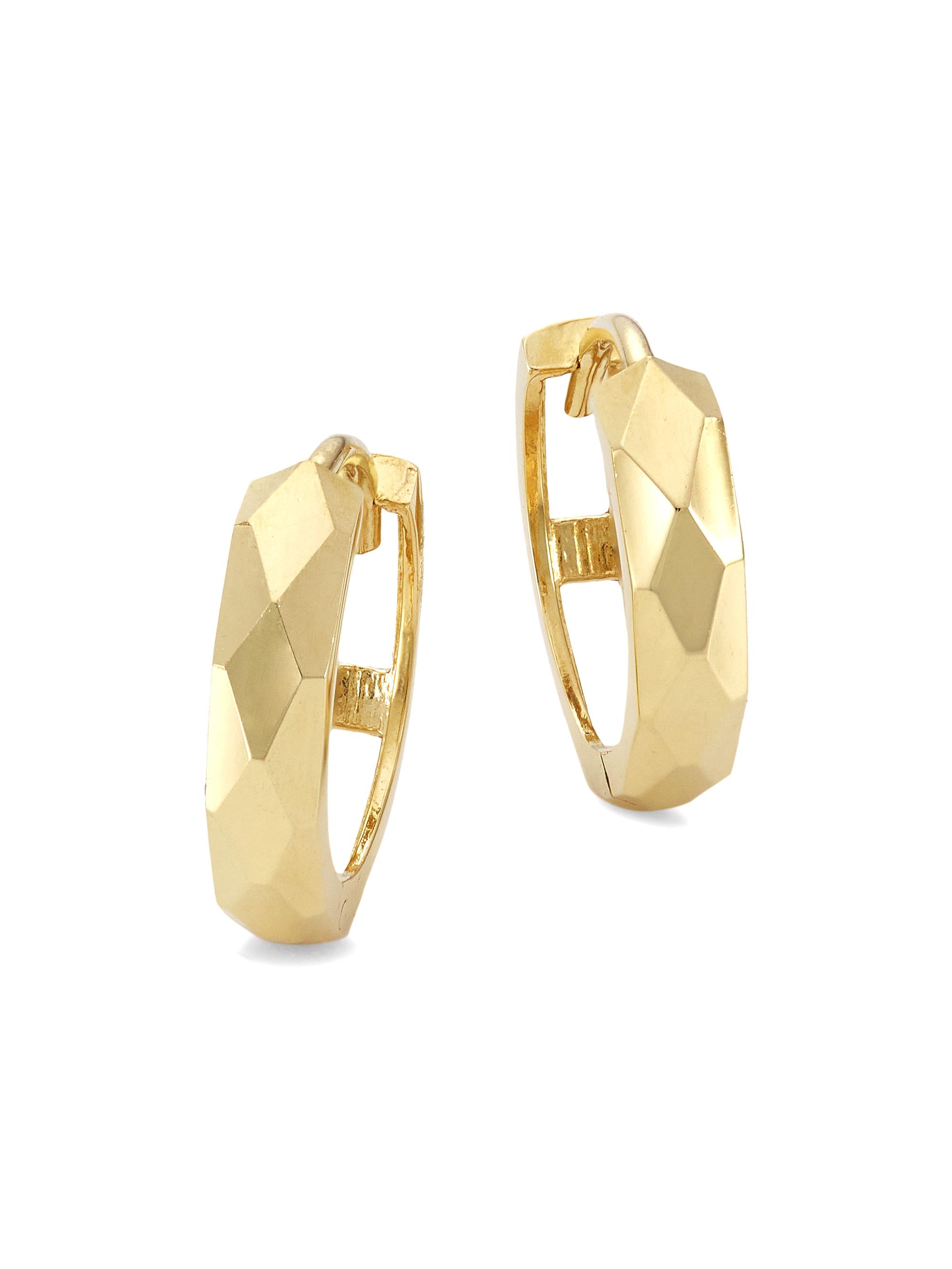 Saks Fifth Avenue Collection Women's 14K Gold Huggie Hoop Earrings - Yellow Gold