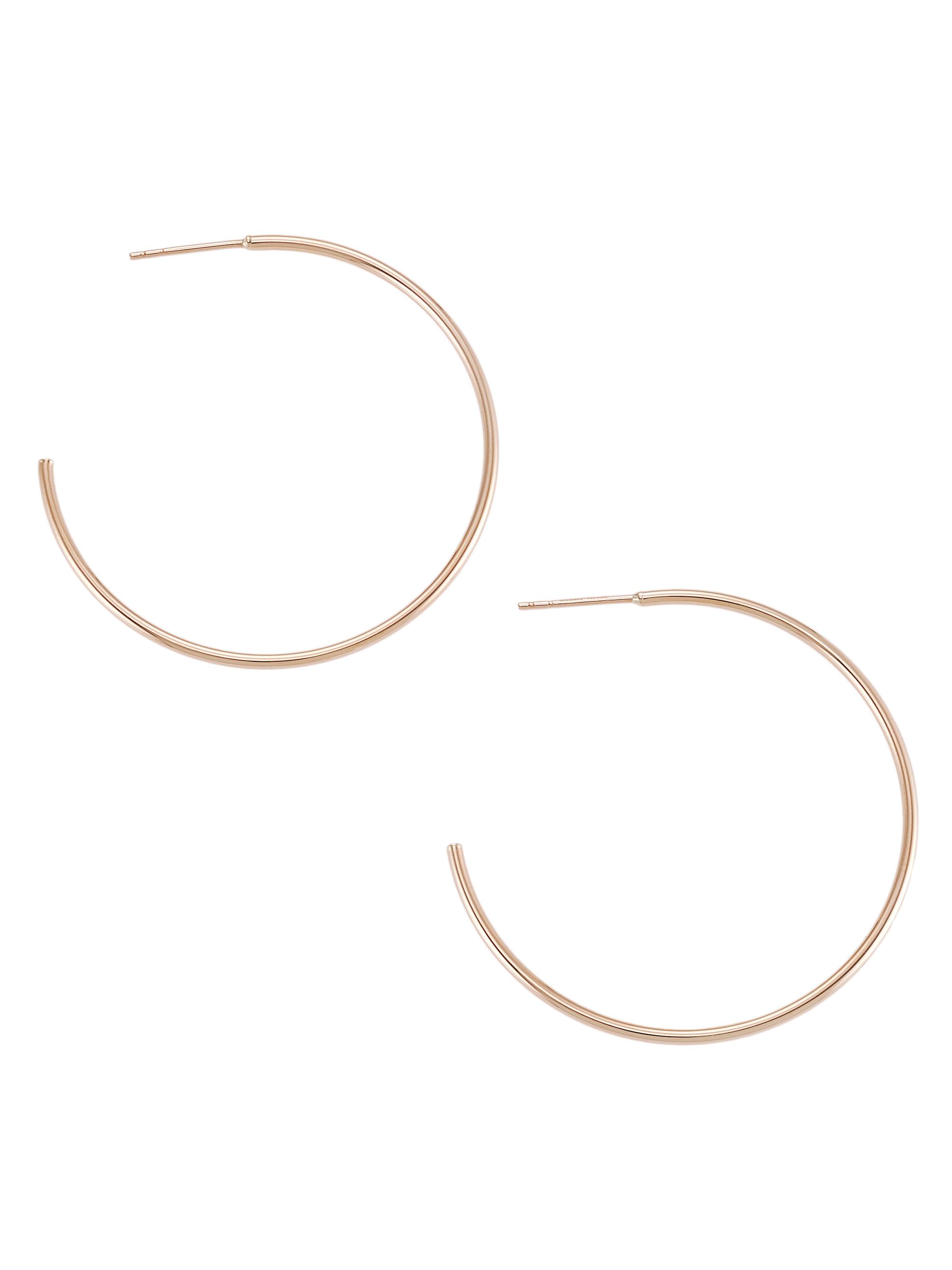 Saks Fifth Avenue Collection Women's 14K Rose Gold Open Hoop Earrings - Rose Gold