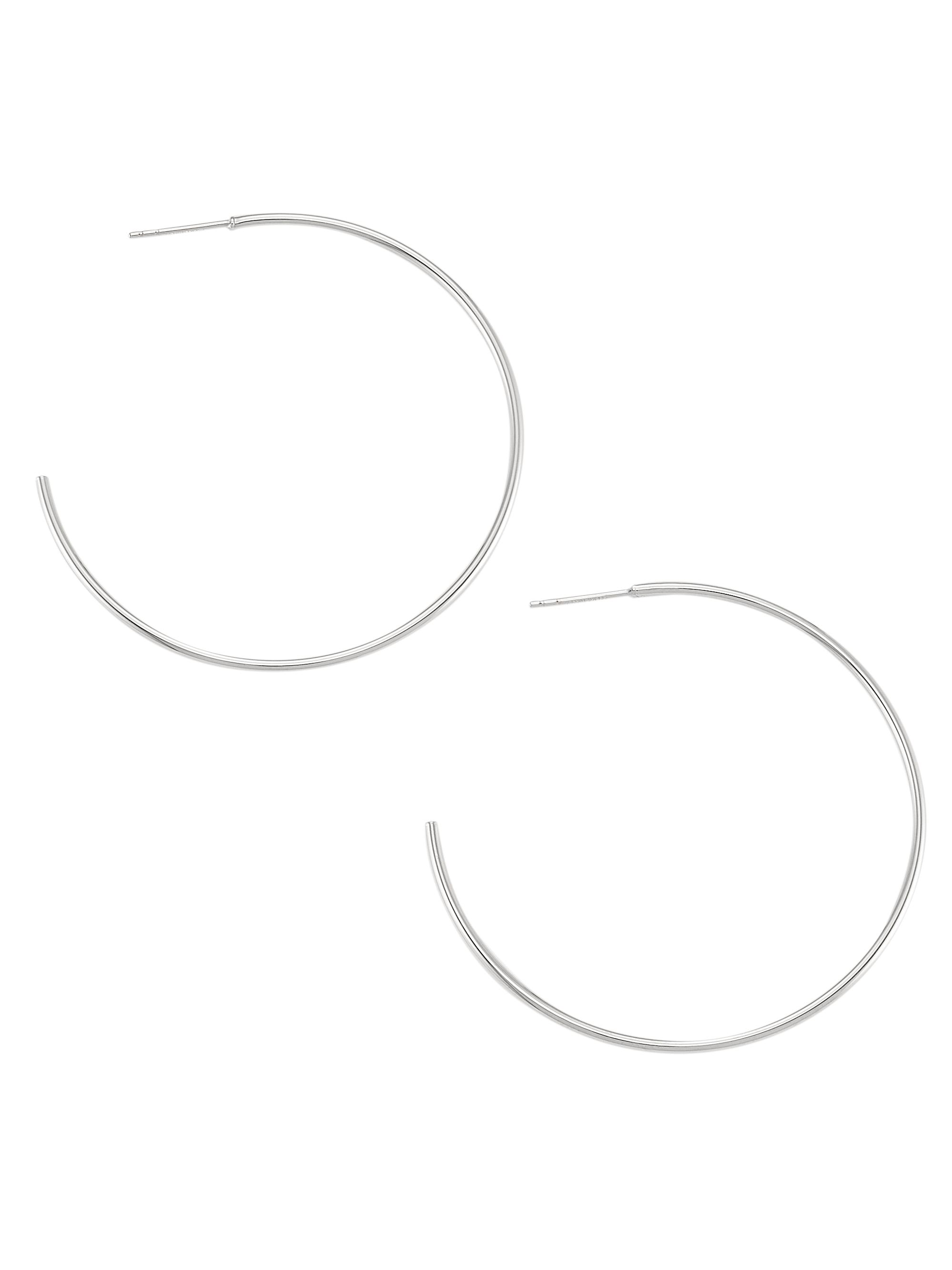 Saks Fifth Avenue Collection Women's 14K White Gold Open Hoop Earrings - White Gold