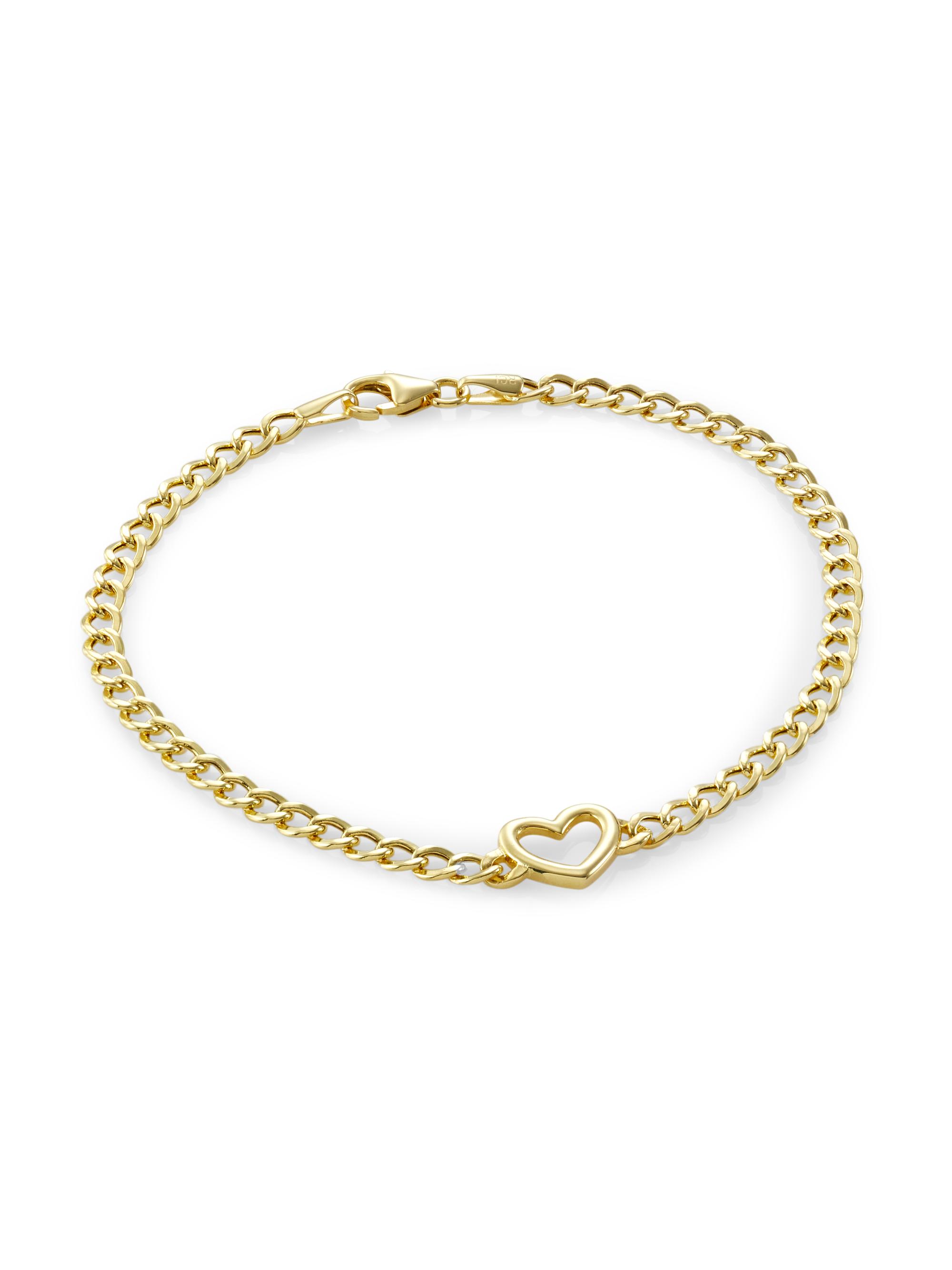 Saks Fifth Avenue Collection Women's 14K Gold Heart Charm Bracelet - Yellow