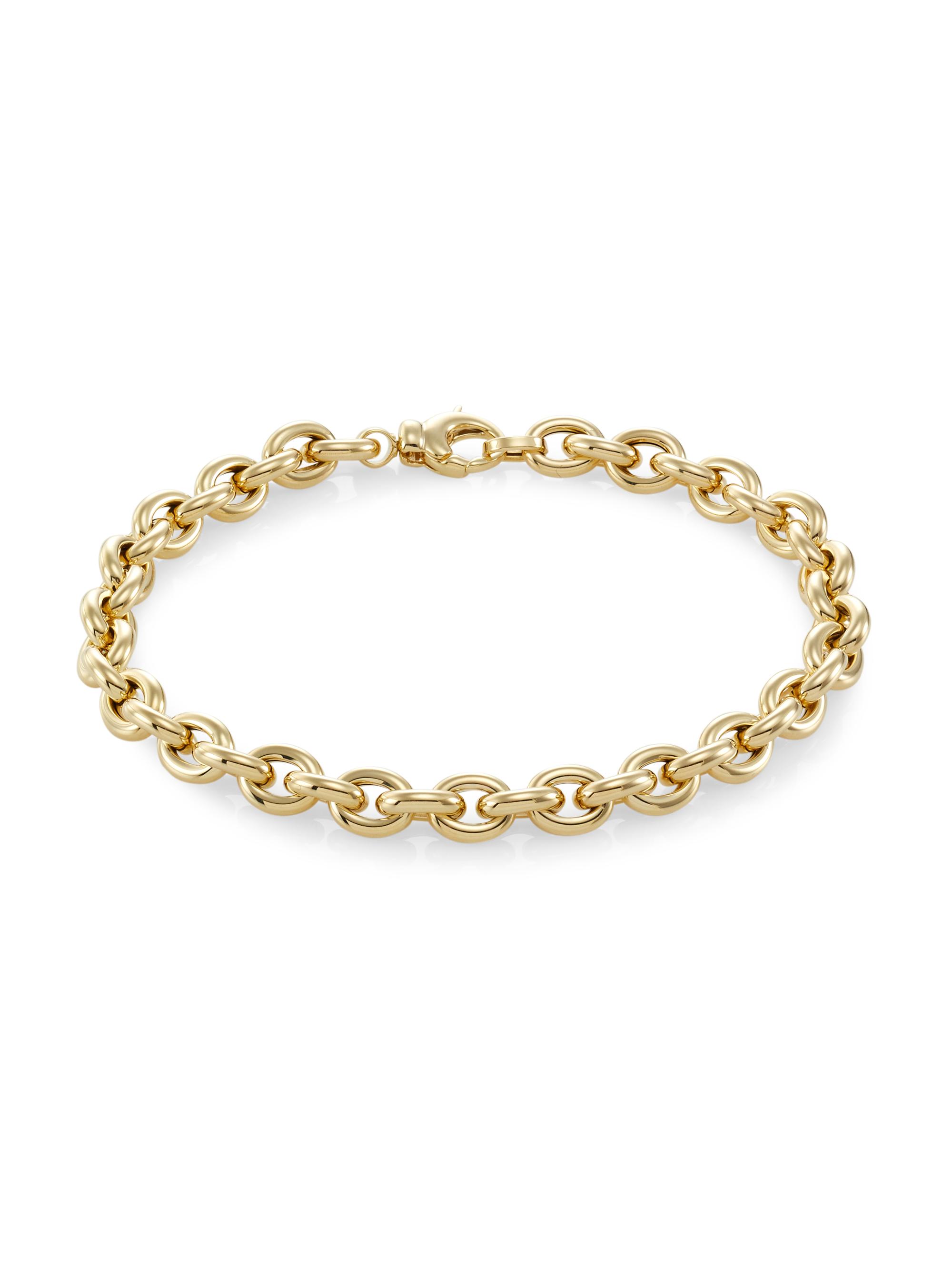 Saks Fifth Avenue Collection Women's 14K Gold Rolo Bracelet - Gold