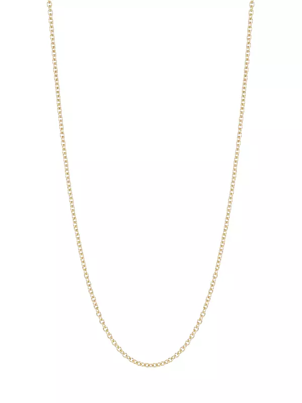 Solid 14K Gold Round Cable Chain Necklace