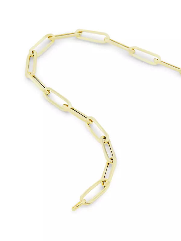 Saks Fifth Avenue 14K Gold Paperclip Chain Necklace Yellow Gold
