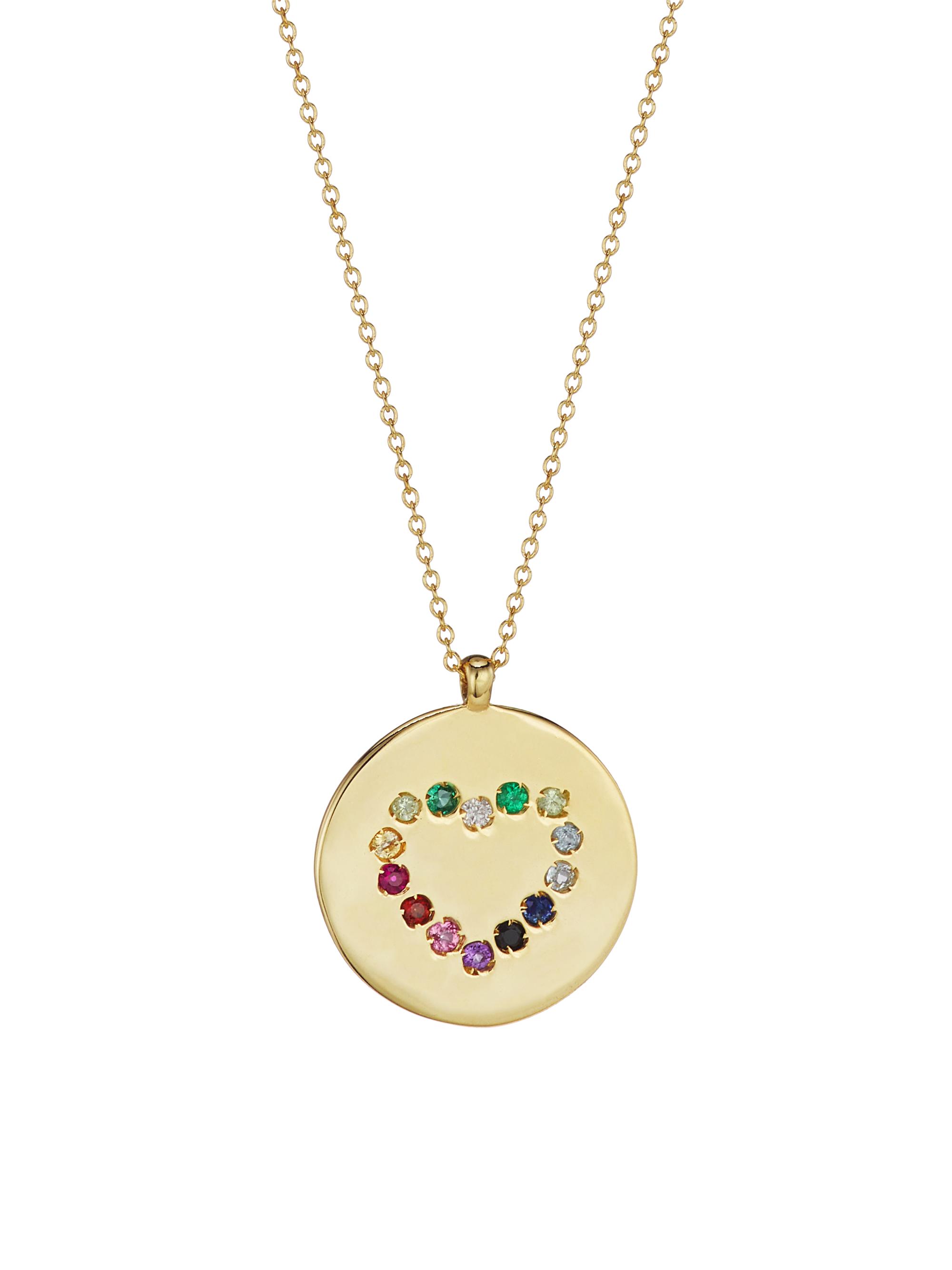 Saks Fifth Avenue Collection Women's 14K Yellow Gold & Multi-Stone Heart Medallion Necklace - Yellow