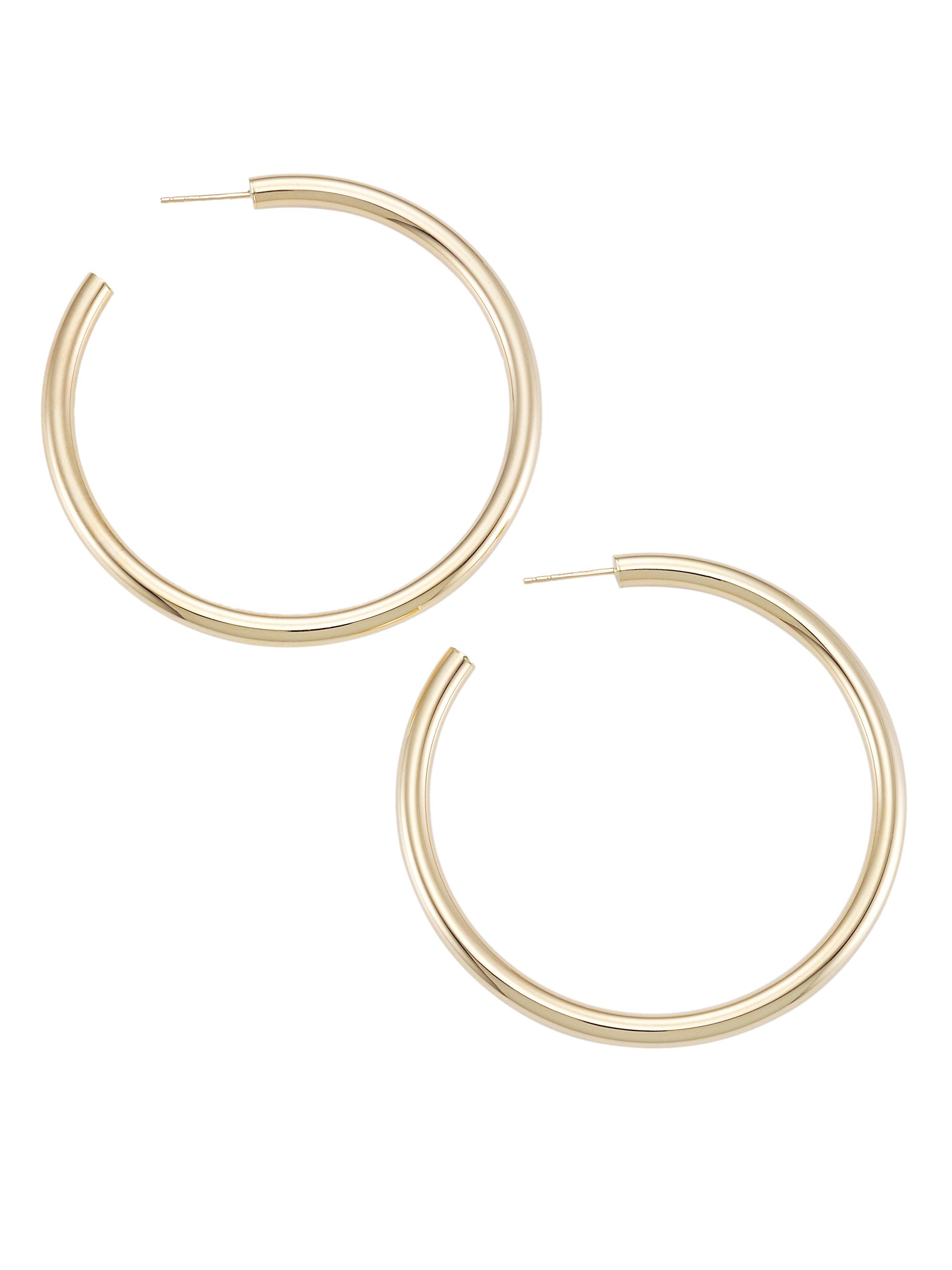 Saks Fifth Avenue Collection Women's 14K Gold Open Hoop Earrings - Yellow Gold