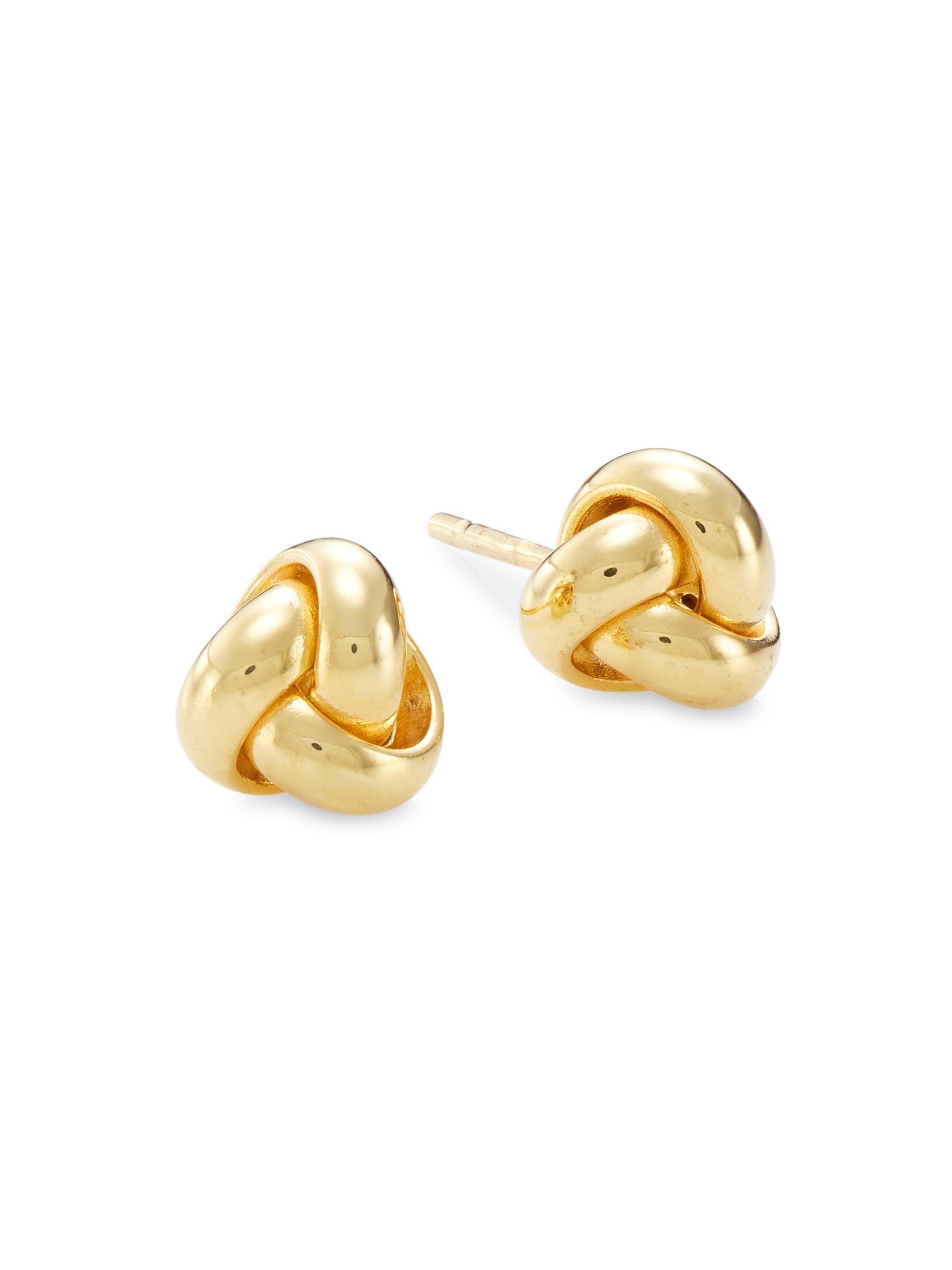 Saks Fifth Avenue Collection Women's 14K Gold Knot Stud Earrings - Yellow Gold