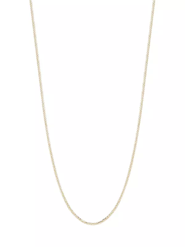 Solid 14K Gold Wheat Chain Necklace