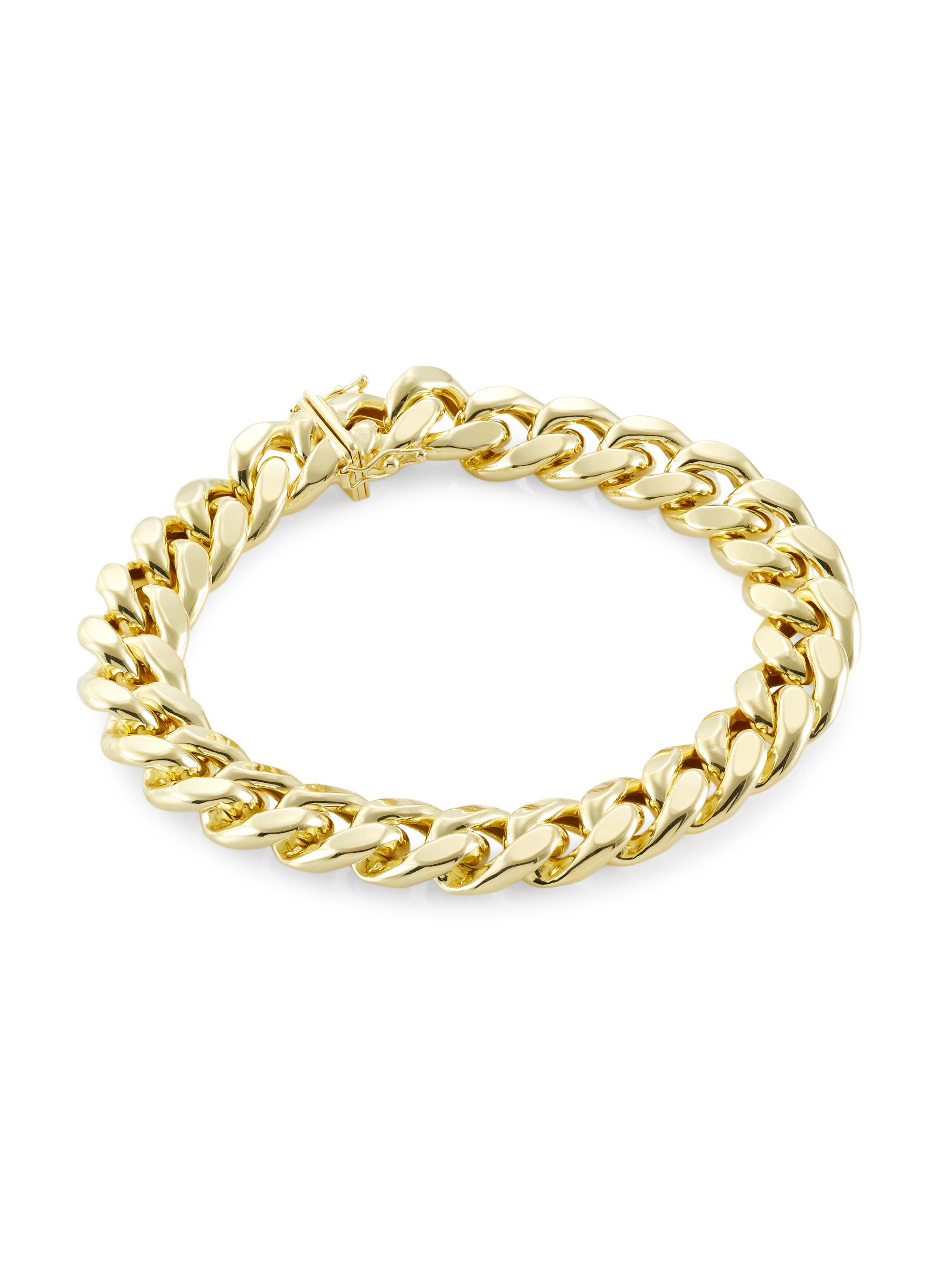 Saks Fifth Avenue Collection 14K Gold Miami Cuban Chain Bracelet - Yellow Gold