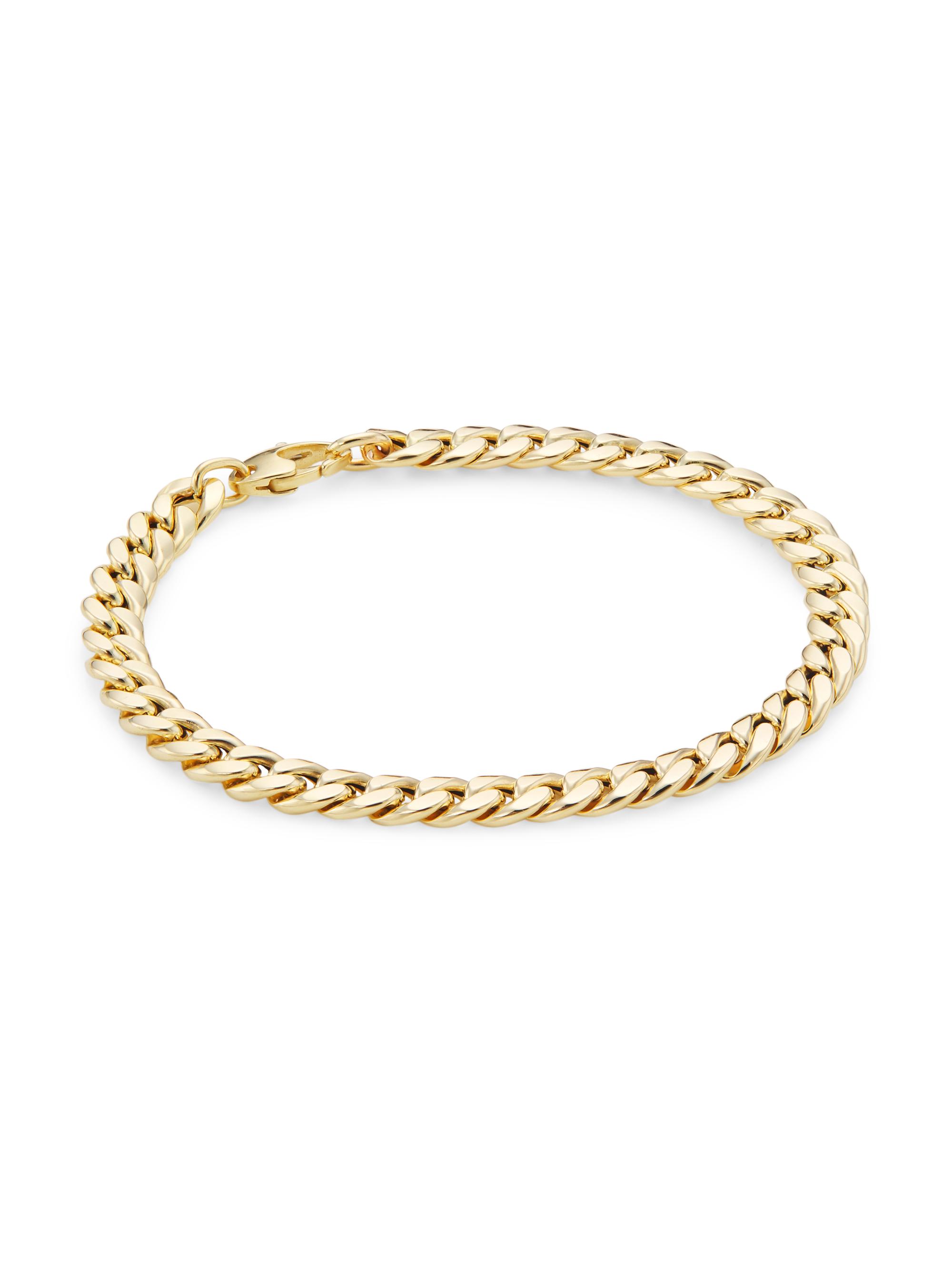 Saks Fifth Avenue Collection Women's 14K Yellow Gold Cuban Chain Bracelet - Yellow