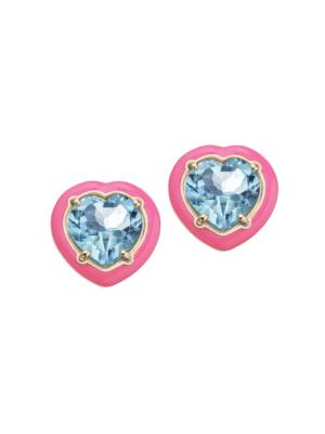 Jennifer Behr Tansey floral earrings - Pink