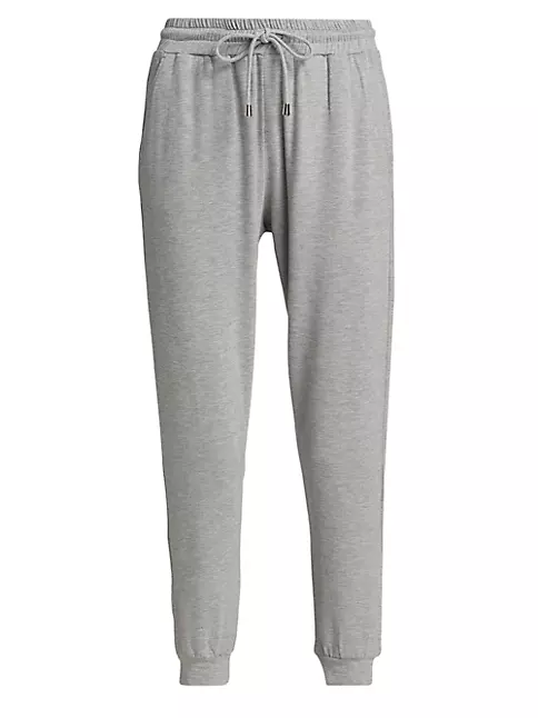 Shiny Monogram Cropped Jogging Pants - Ready-to-Wear