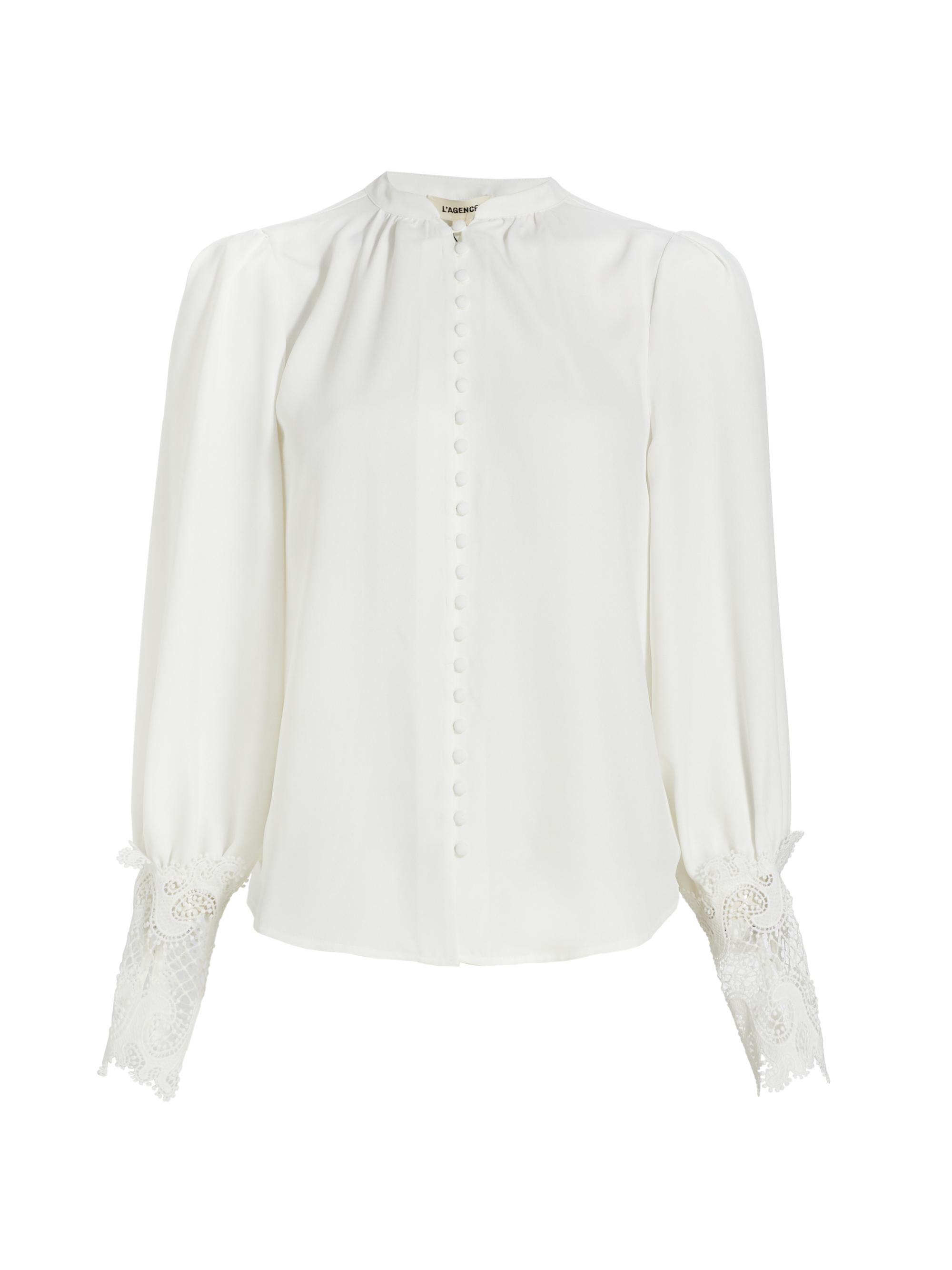L'AGENCE Women's Ava Lace Cuff Blouse -
