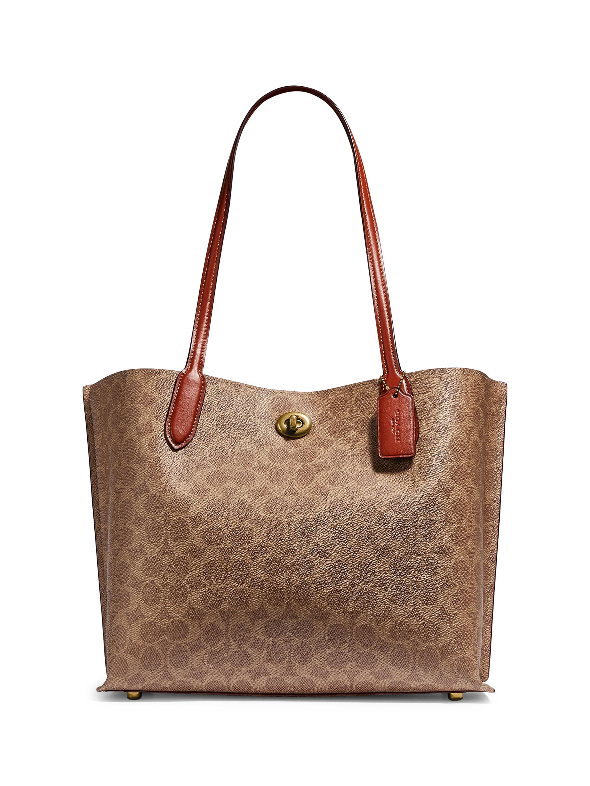 COACH Women's Willow Signature Coated Canvas Tote - Brown