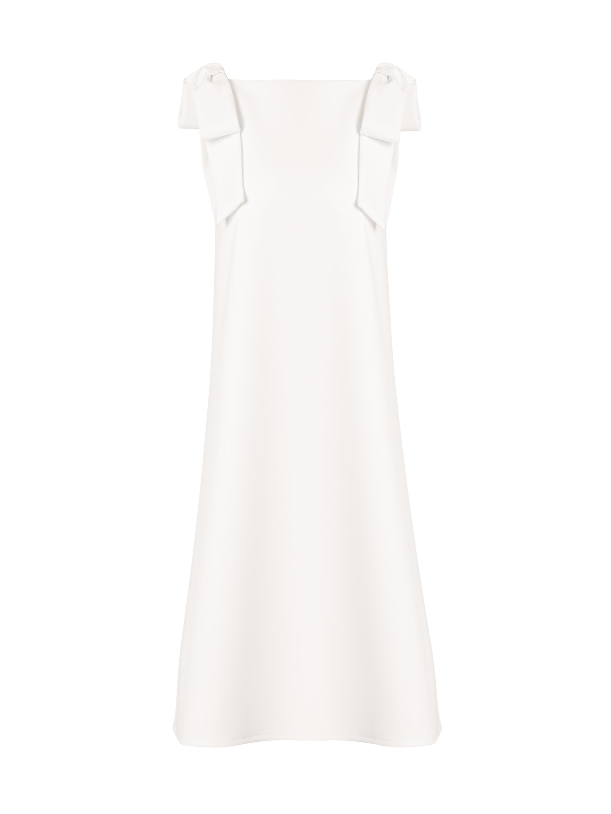 Carolina Herrera Women's Bow Strap Shift Dress - White