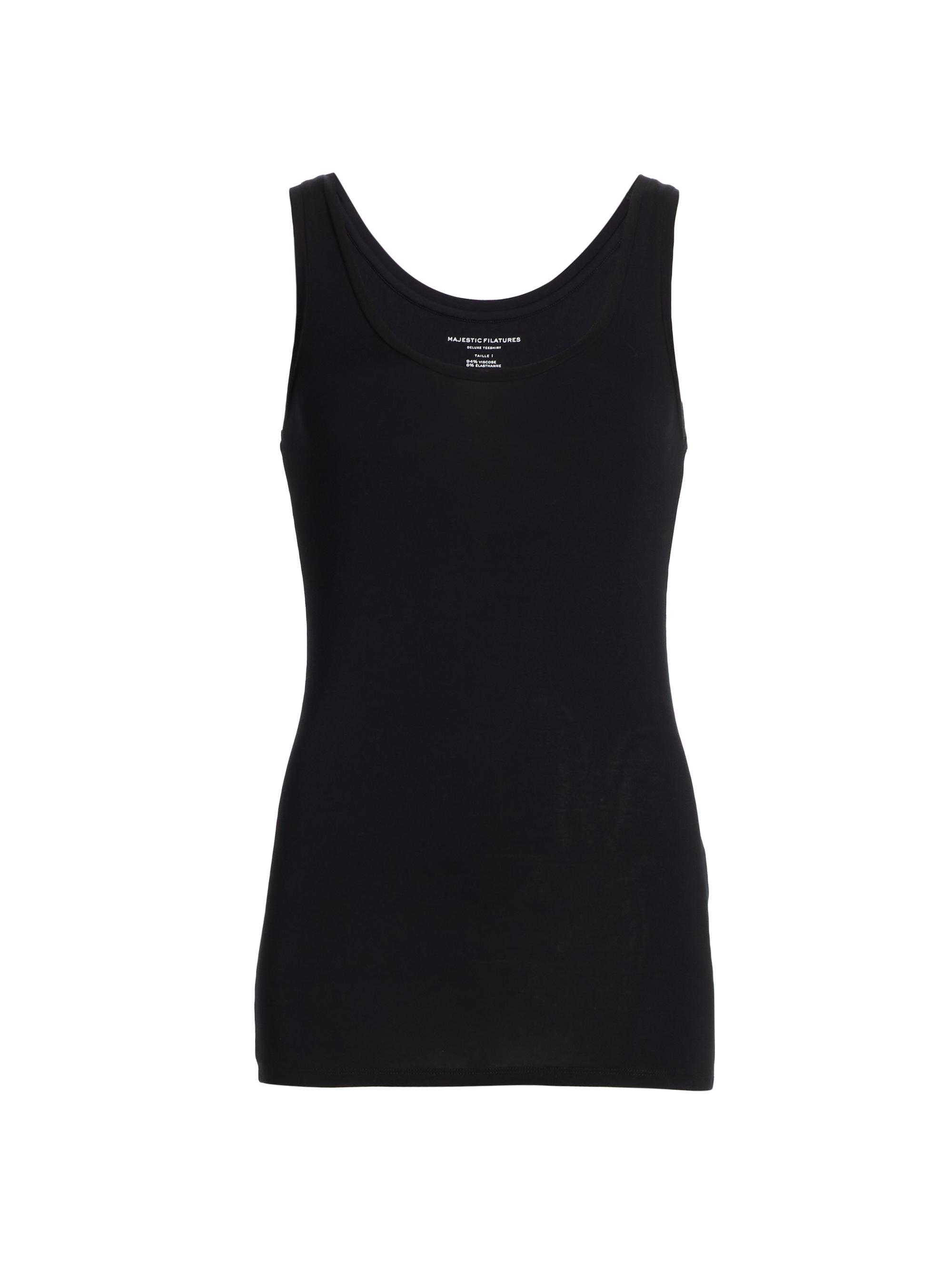 Majestic Filatures Women's Soft Touch Scoop-Neck Tank - Noir