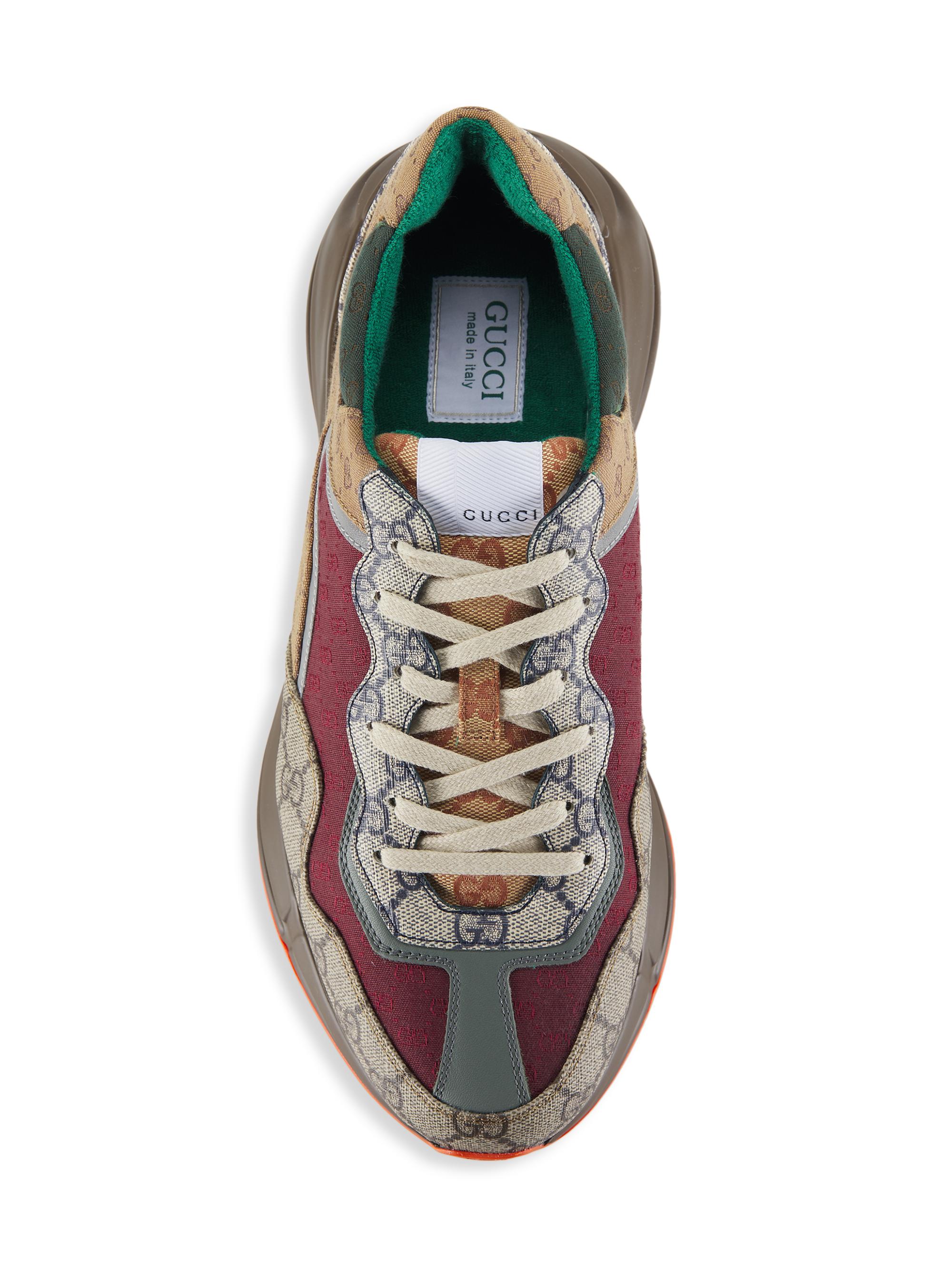 Gucci Rhyton Mixed Media Sneakers | Saks Fifth Avenue