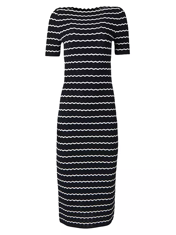 Stripe Knit Midi-Dress