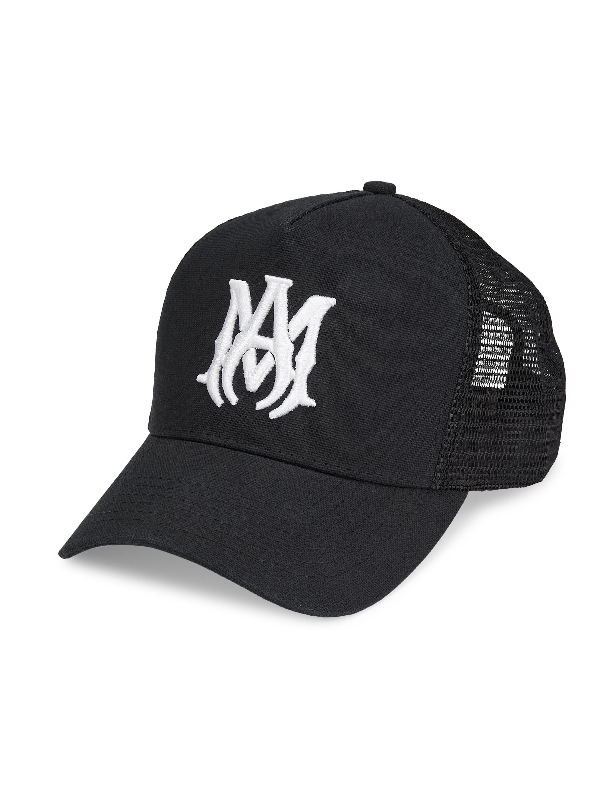 Amiri Men's MA Logo Trucker Hat - Black White