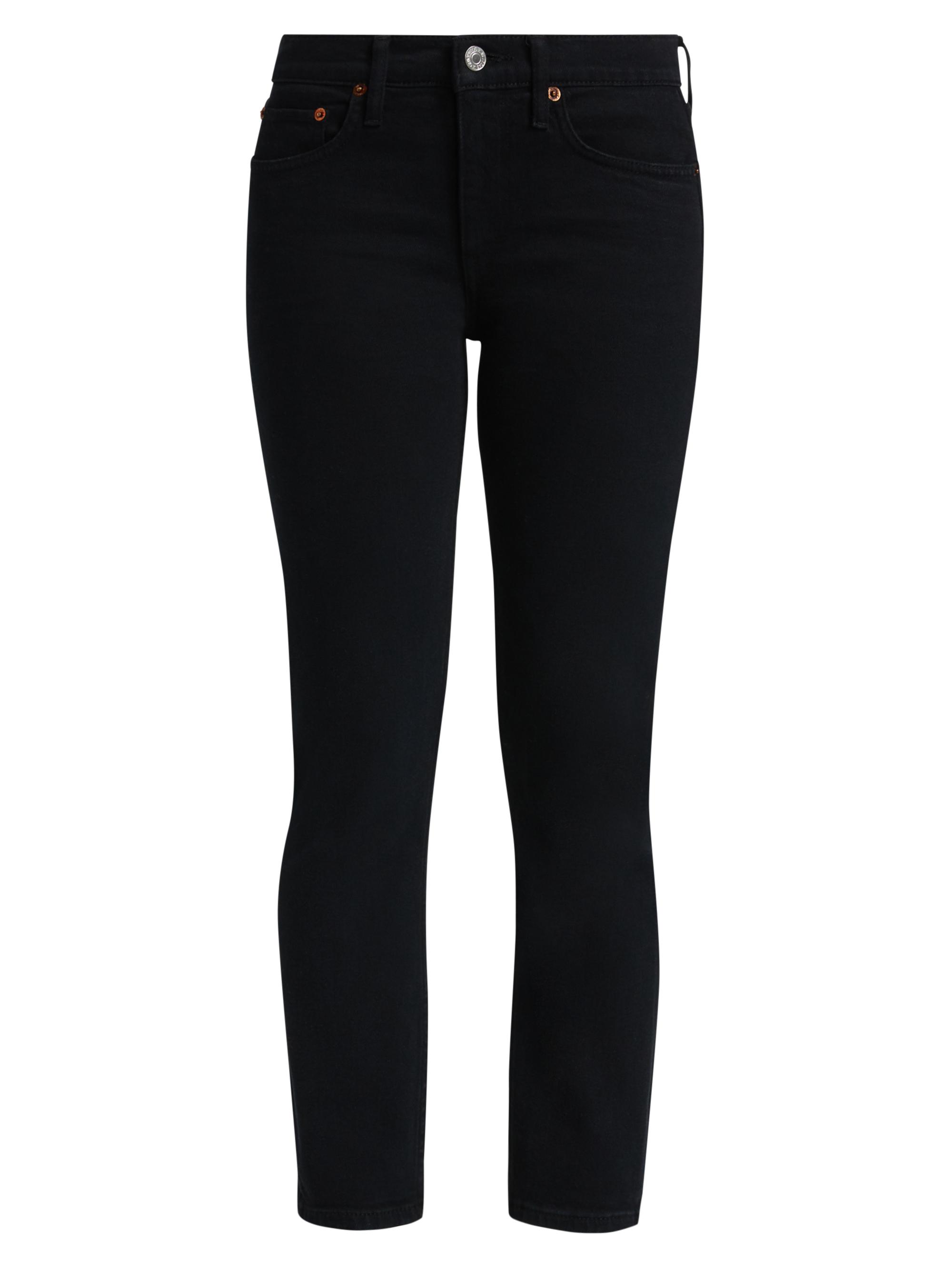 Re/done Women's 90s Mid-Rise Jeans - Jet Blue Black