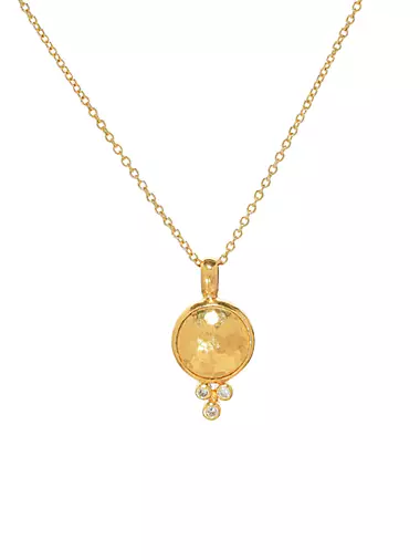 GURHAN Women's Rune 24K Yellow Gold, Aquamarine, & Diamond Collar Necklace  - Yellow Gold