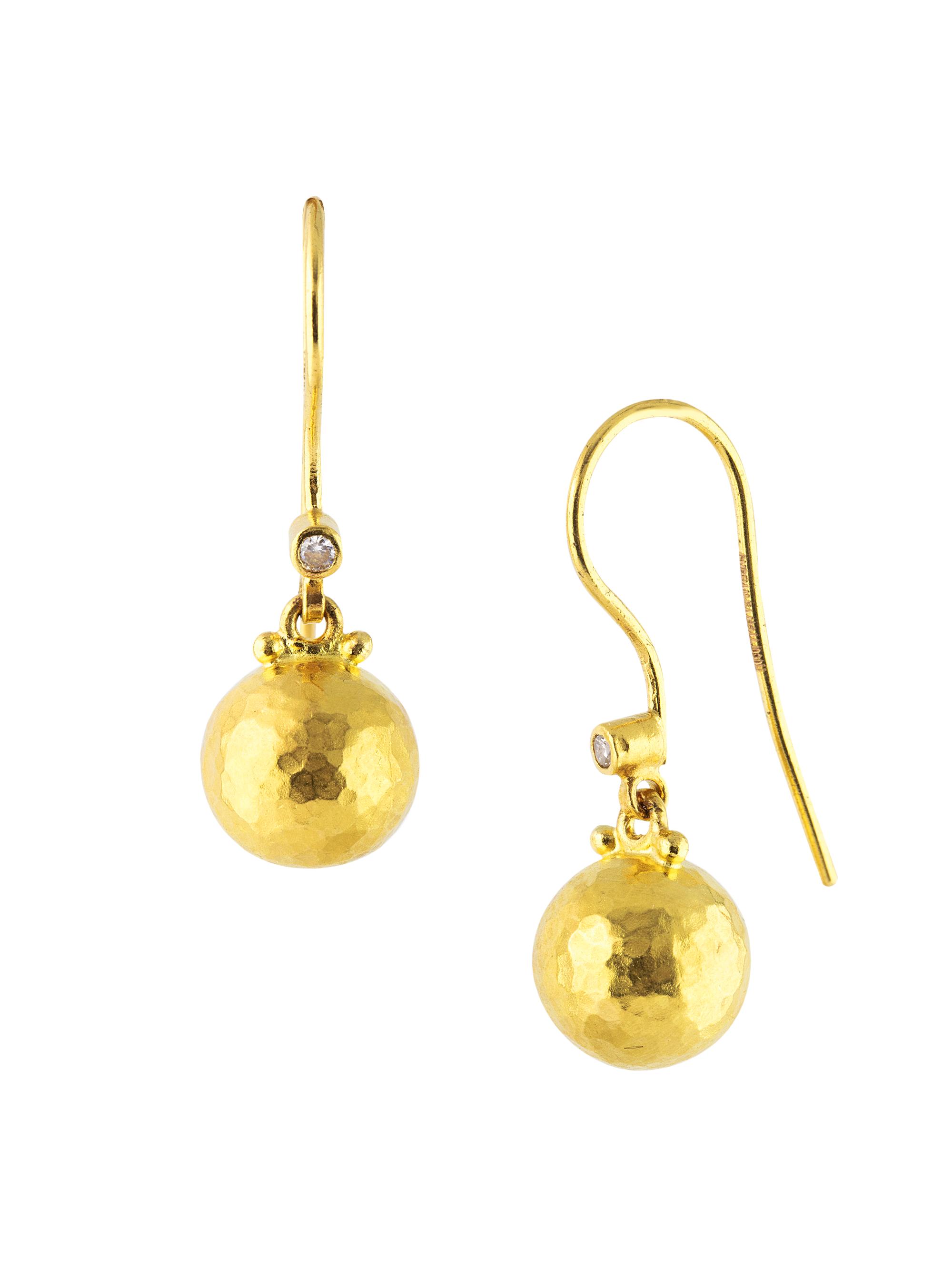 Gurhan Women's Spell 24K Gold, 18K Gold & Diamond Hammered Drop Earrings - Yellow Gold