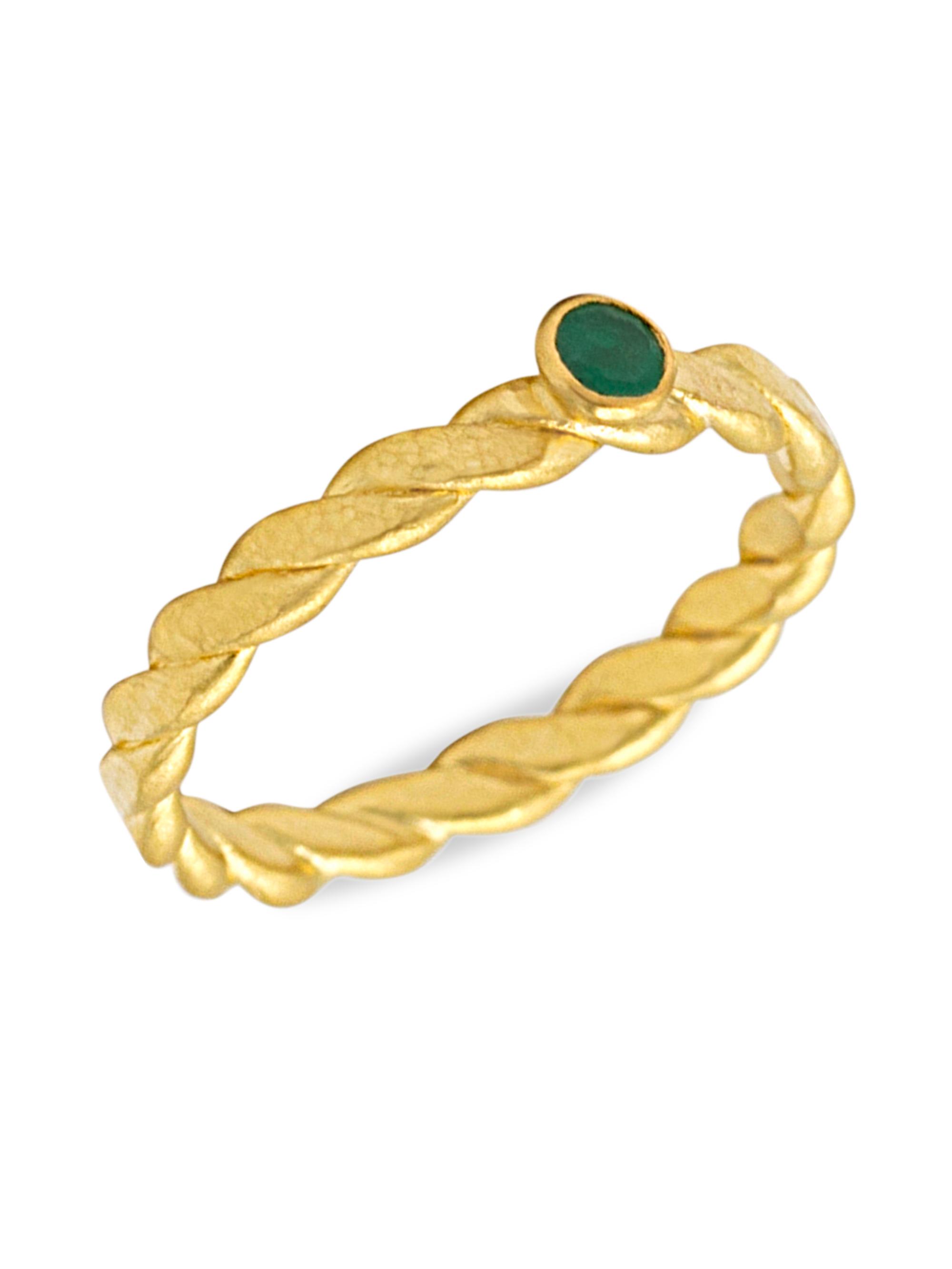 Gurhan Women's Twist 22K Yellow Gold & Emerald Ring - Yellow Gold