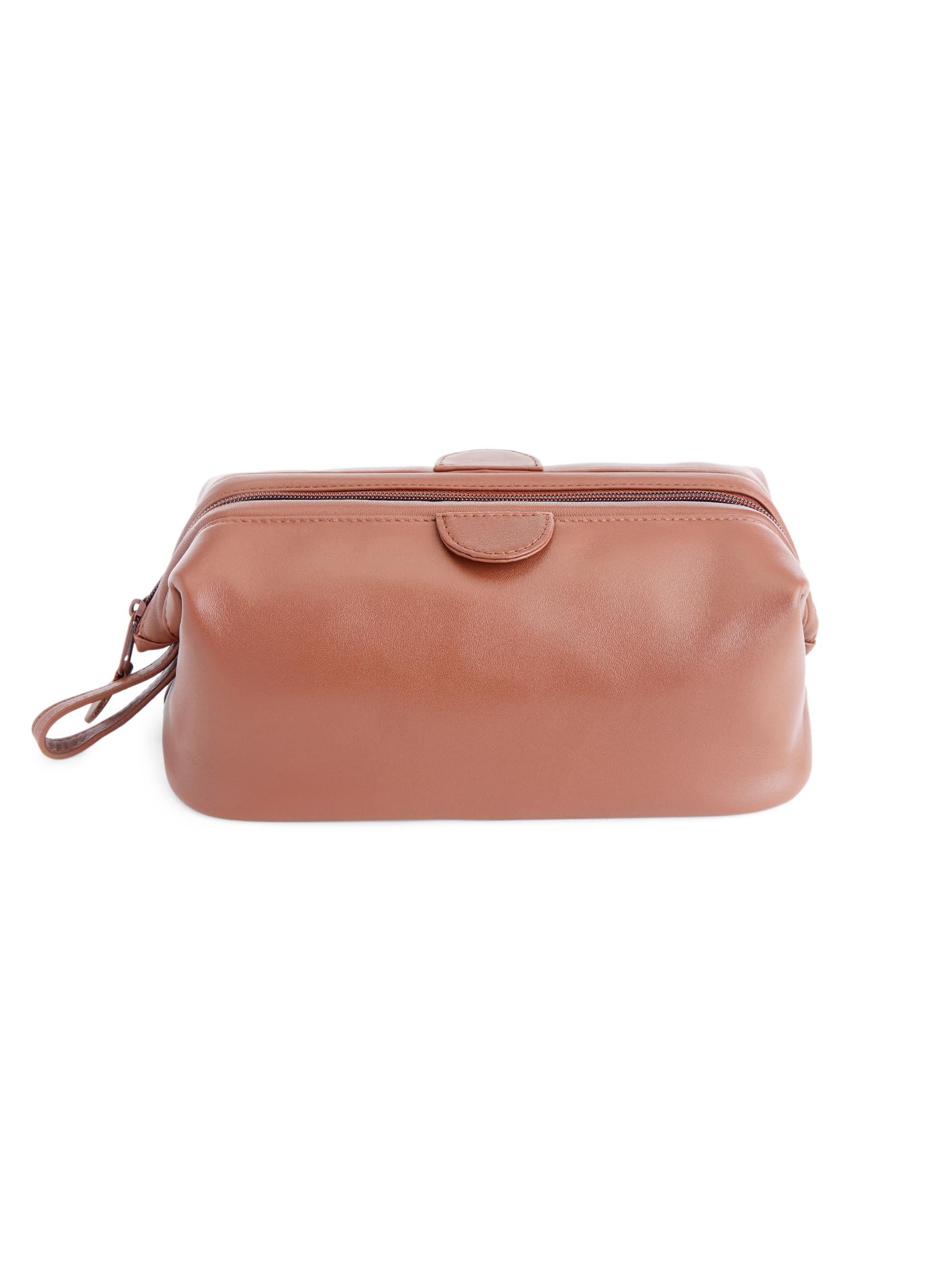 Royce New York Classic Toiletry Bag - Tan