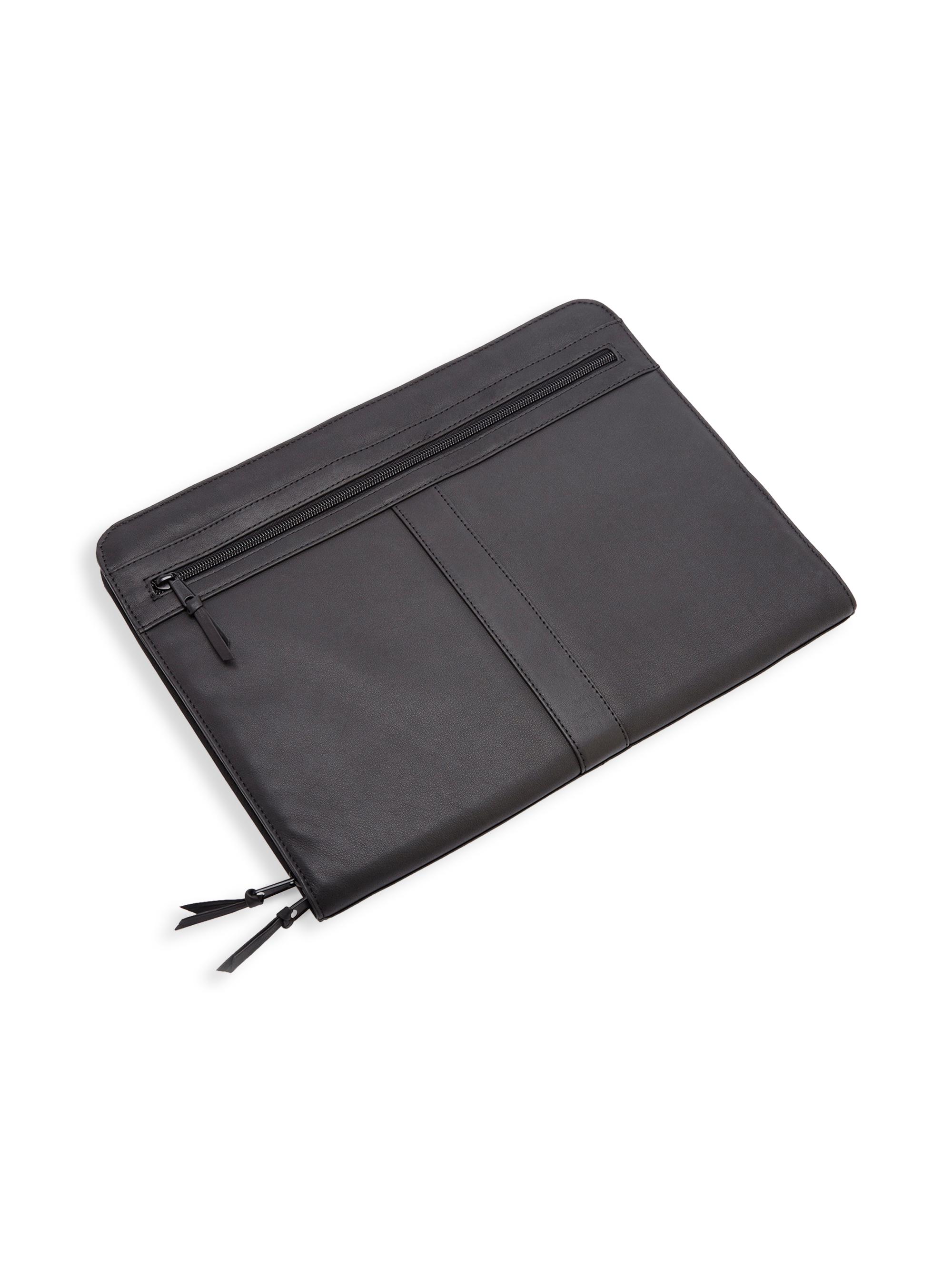 Royce New York Zippered Writing Portfolio Organizer - Black