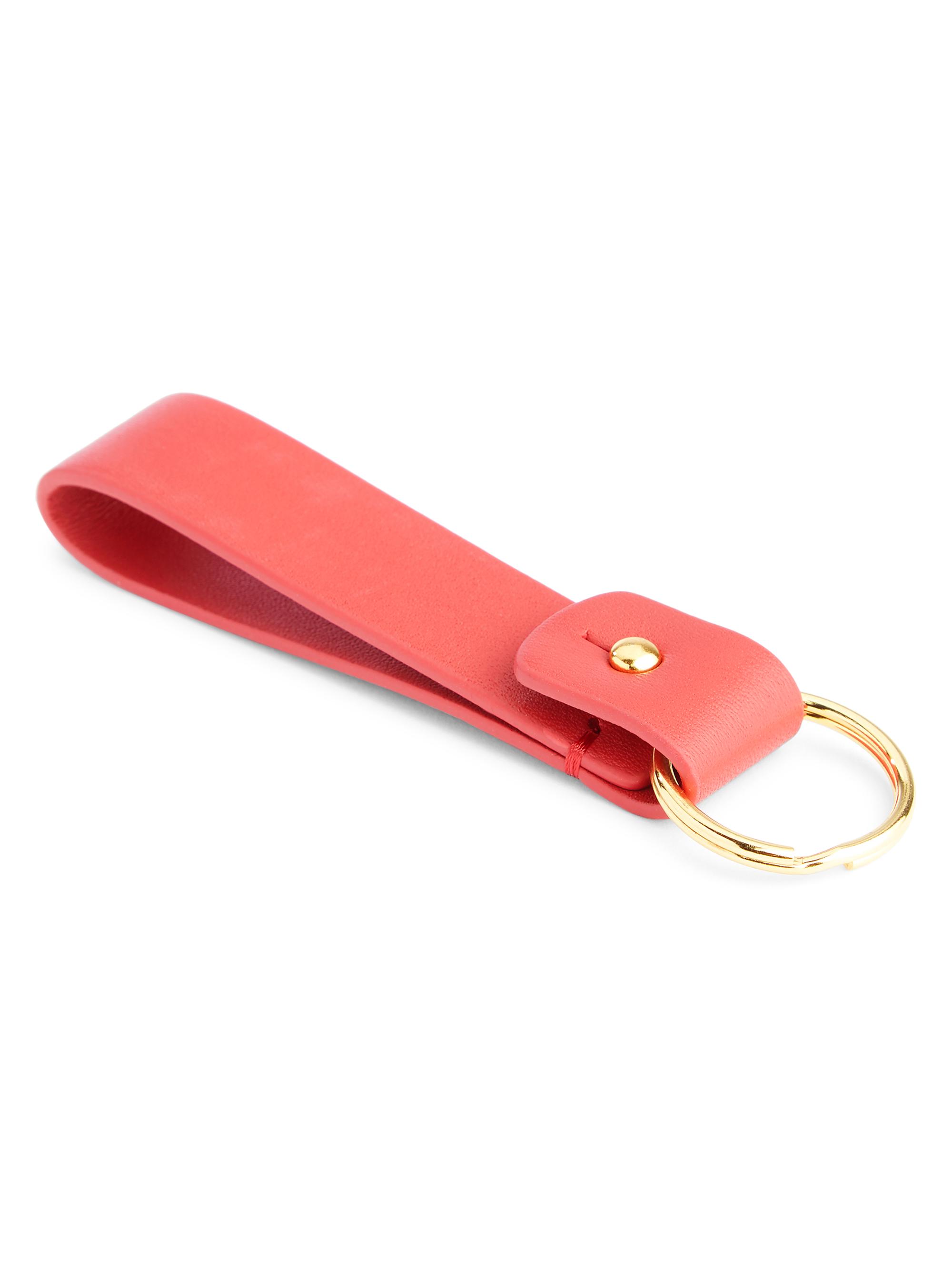 Royce New York Minimalist Leather Key Fob - Red | Thumbnail 3