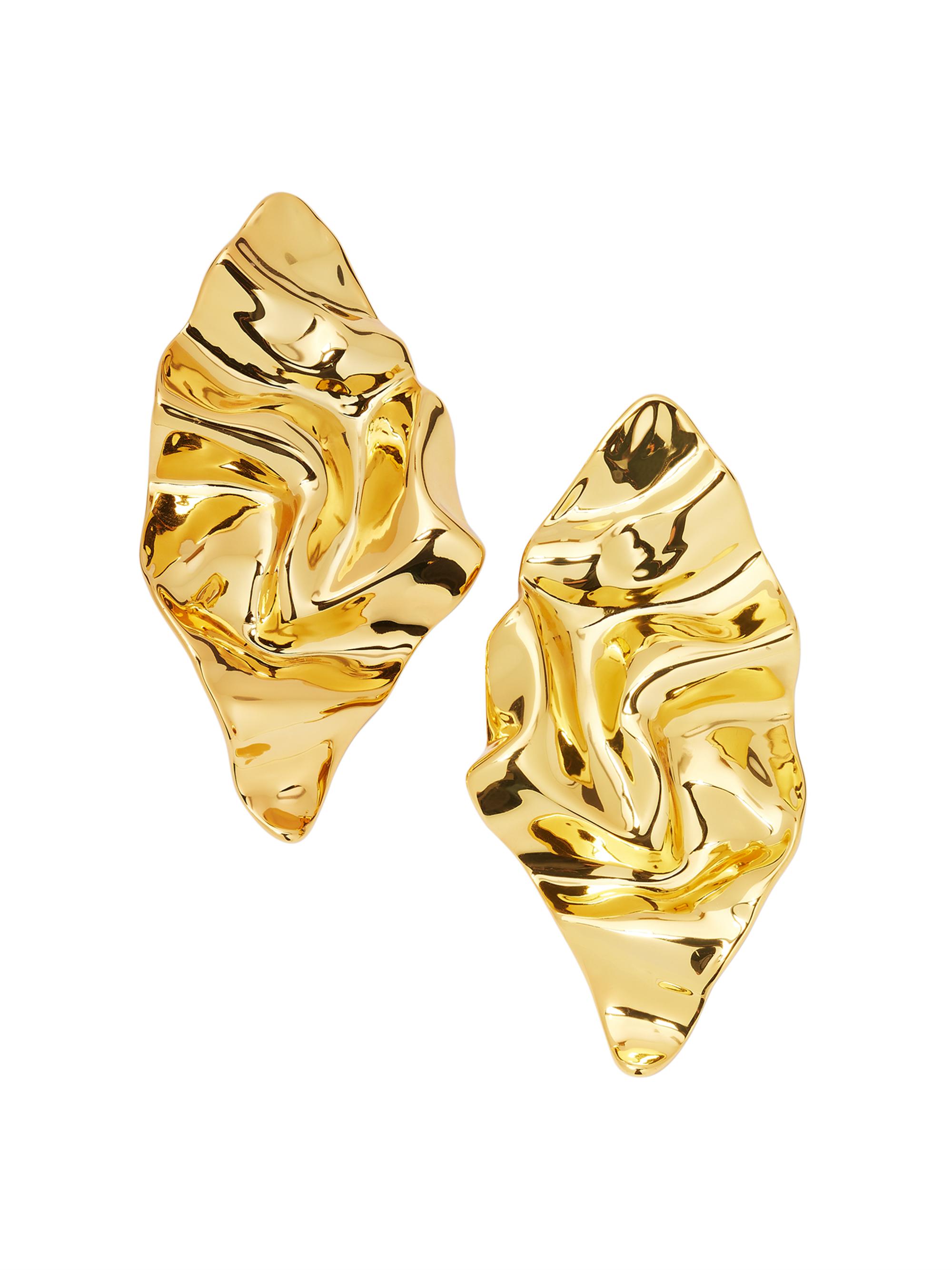Alexis Bittar Women's Crumpled Metal 14K Gold-Plated Post Earrings - Gold