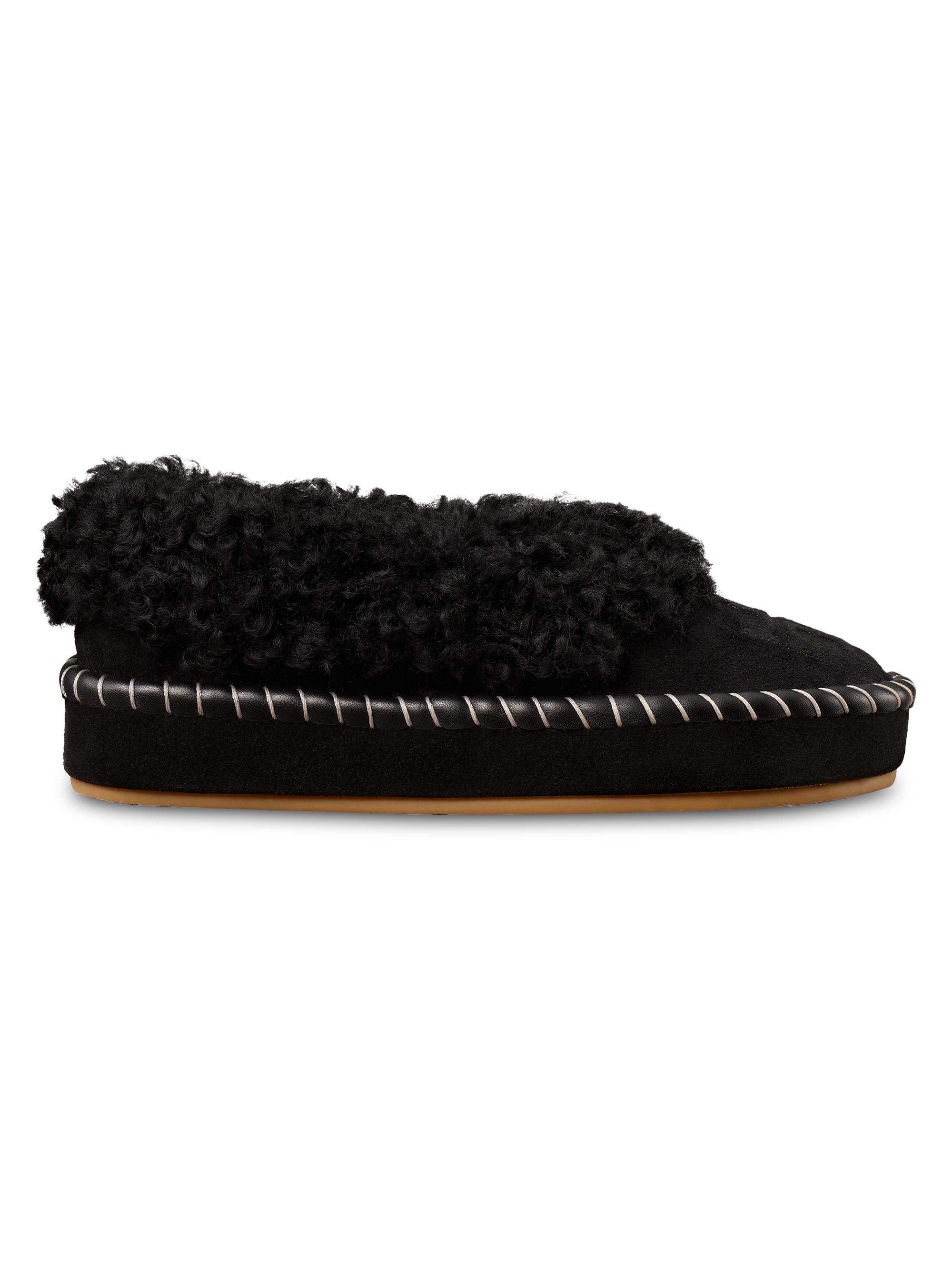 Tory Burch Women's Shearling Slippers - Perfect Black